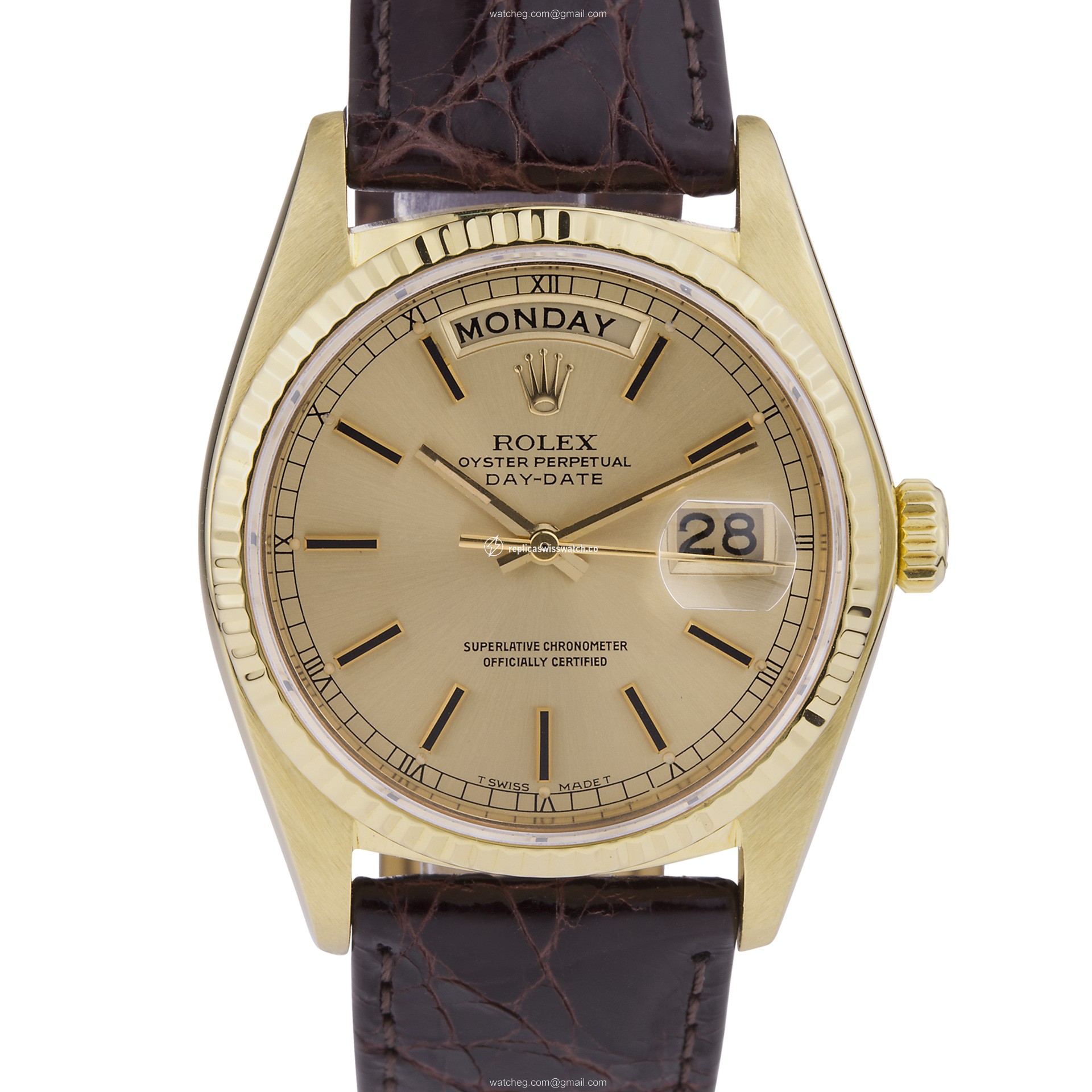 Rolex 18038 Day-Date Automatic Male 18k yellow gold Replica Rolex 18038 Day-Date Automatic Male 18k yellow gold Replica