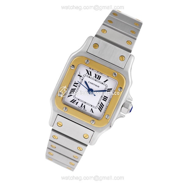 Cartier w20012c4 Santos Automatic Female 18k gold & Stainless Steel Replica Cartier w20012c4 Santos Automatic Female 18k gold & Stainless Steel Replica