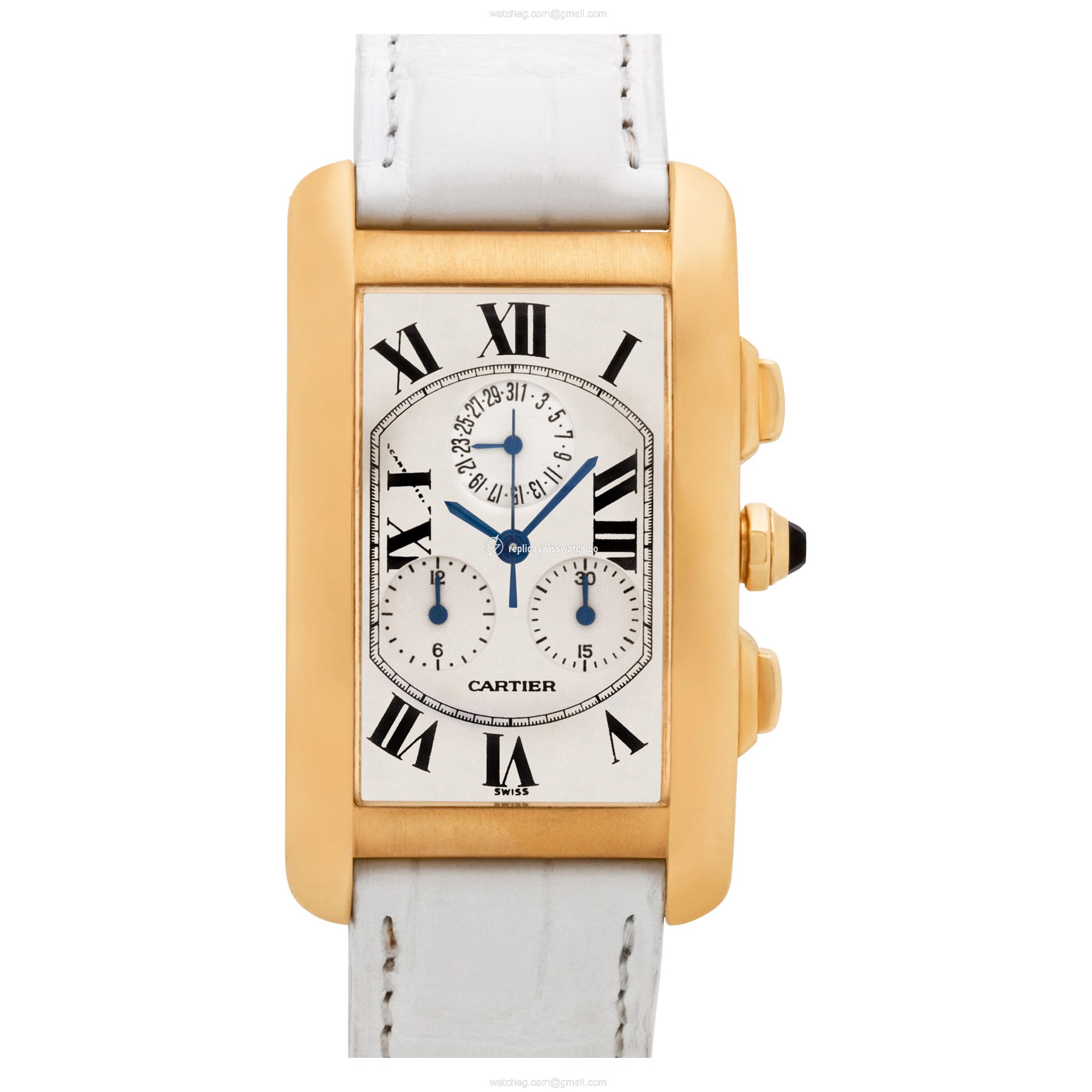 Cartier 1730 Tank Americaine Quartz Male 18k yellow gold Replica Cartier 1730 Tank Americaine Quartz Male 18k yellow gold Replica
