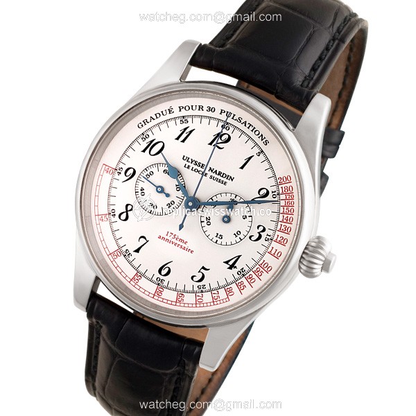 Ulysse Nardin 380-22 Pulsations 175th Manual Male 18k White Gold Replica Ulysse Nardin 380-22 Pulsations 175th Manual Male 18k White Gold Replica