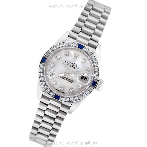 Rolex 69089 Datejust Automatic Female 18k White Gold Replica Rolex 69089 Datejust Automatic Female 18k White Gold Replica