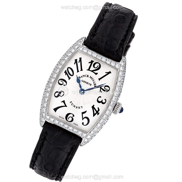 Franck Muller 194 Sun/Moon Quartz Female 18k White Gold Replica Franck Muller 194 Sun/Moon Quartz Female 18k White Gold Replica