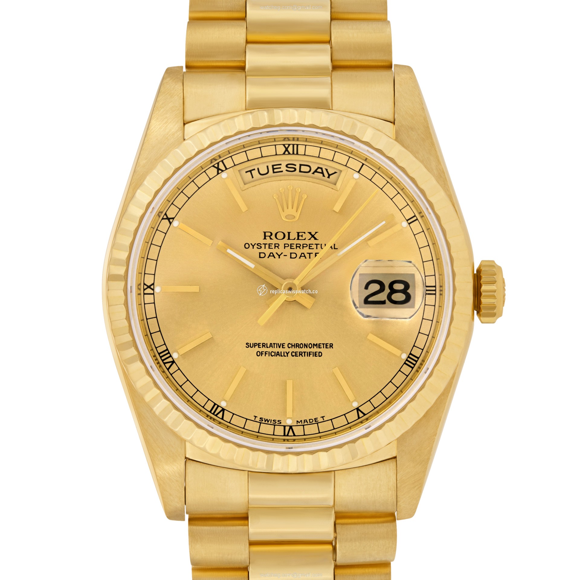 Rolex 18238 Day-Date Automatic Male 18k yellow gold Replica Rolex 18238 Day-Date Automatic Male 18k yellow gold Replica