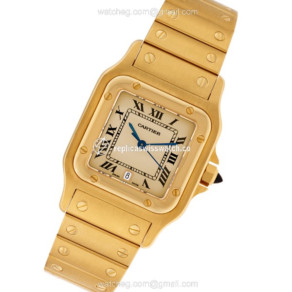 Cartier 887901 Santos Quartz Male 18k yellow gold Replica Cartier 887901 Santos Quartz Male 18k yellow gold Replica