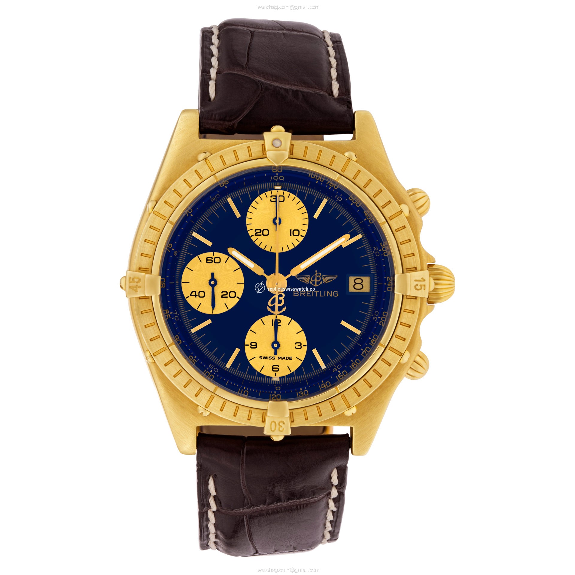 Breitling 1596 Chronomat Automatic Male 18k yellow gold Replica Breitling 1596 Chronomat Automatic Male 18k yellow gold Replica
