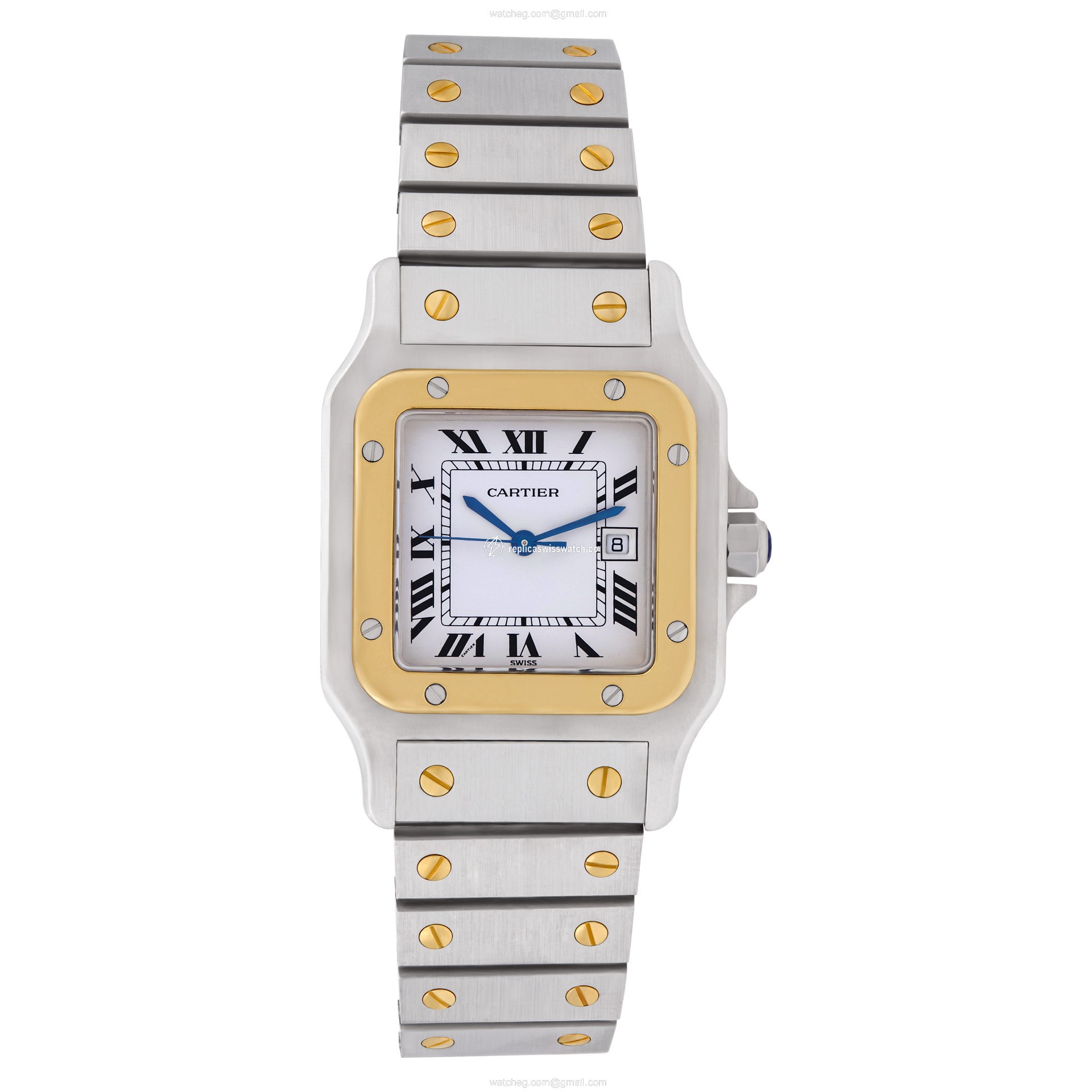 Cartier Cartier 1829 Santos Automatic Male 18k gold & Stainless Steel Replica Cartier Cartier 1829 Santos Automatic Male 18k gold & Stainless Steel Replica