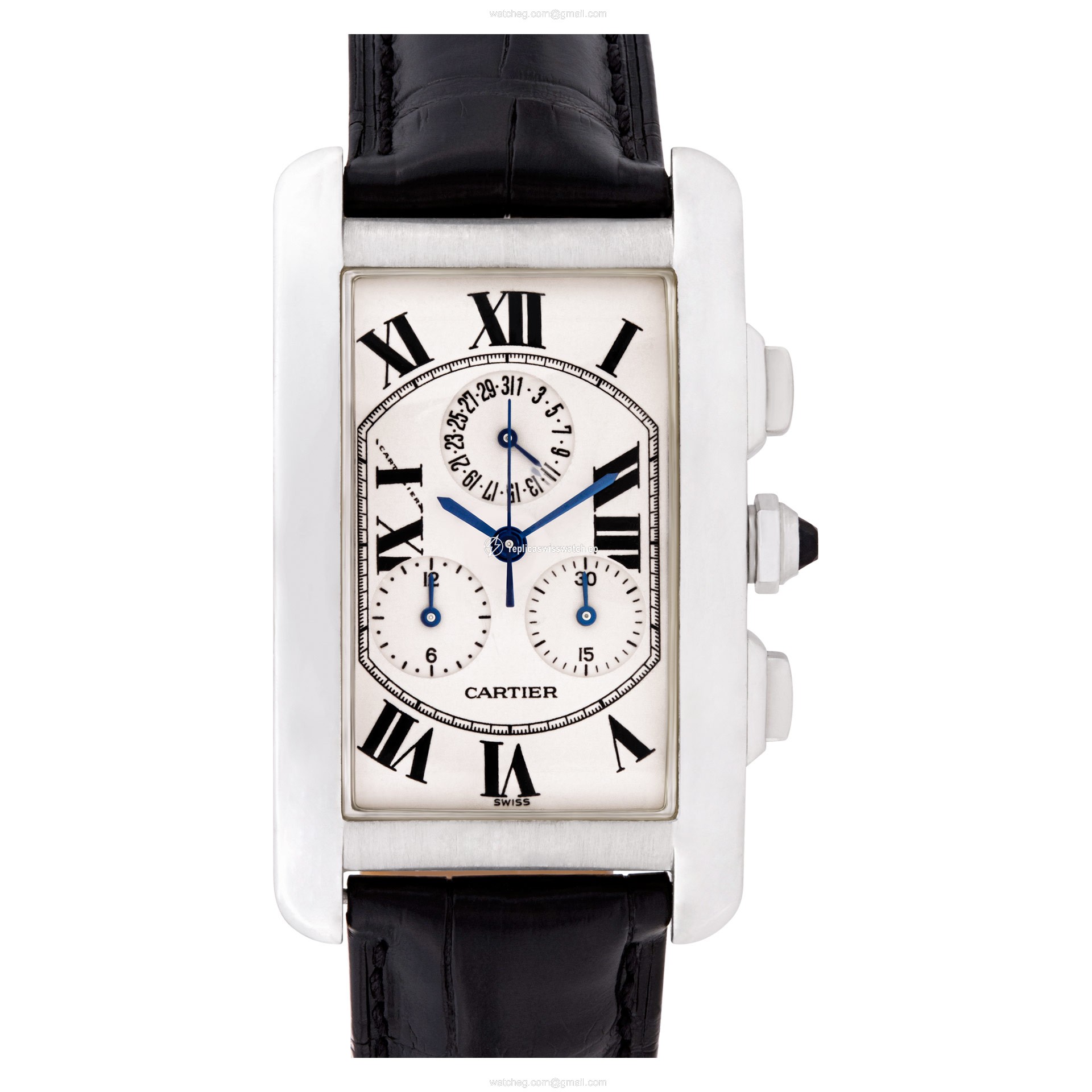 Cartier 2312 Tank Americaine Quartz Male 18k White Gold Replica Cartier 2312 Tank Americaine Quartz Male 18k White Gold Replica