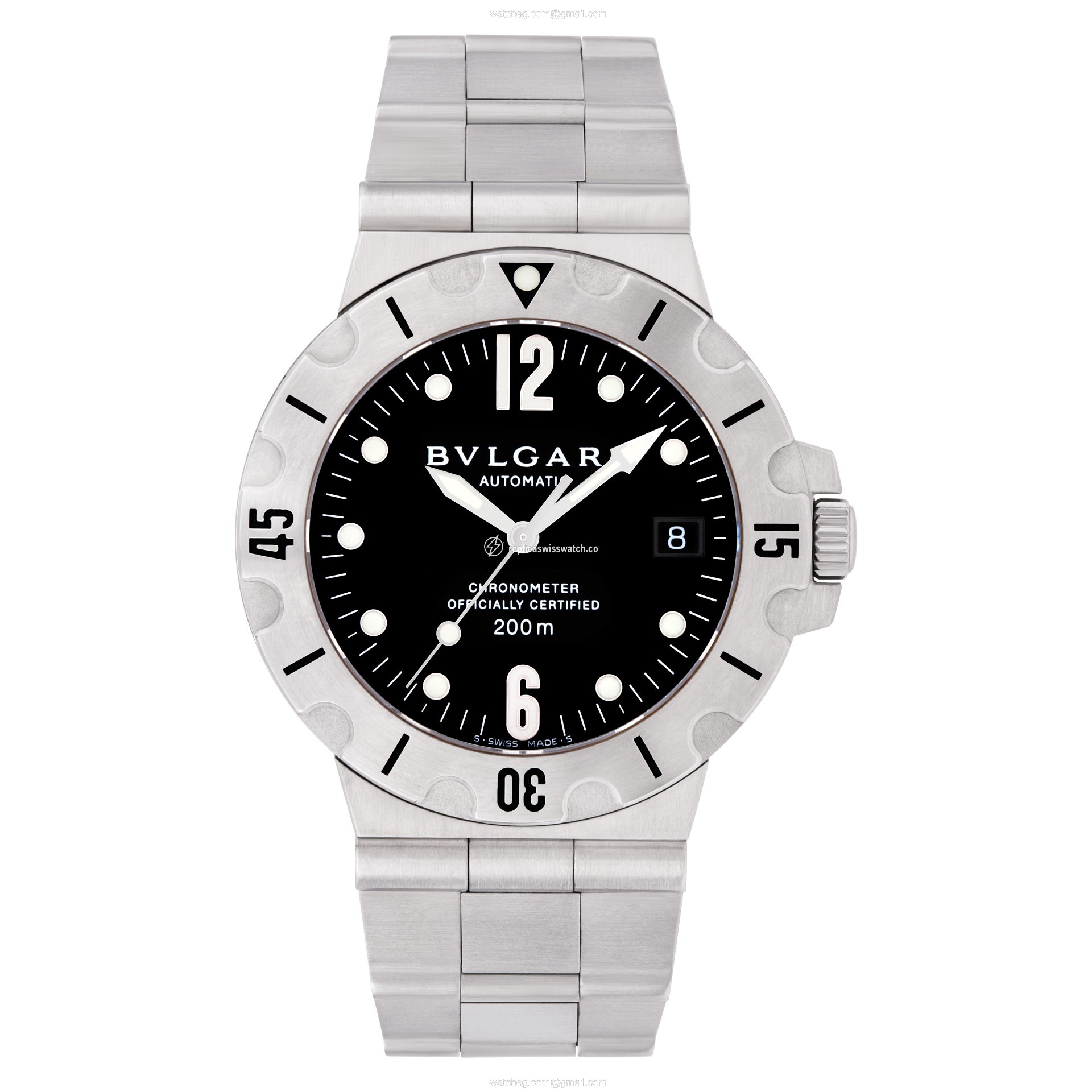 Bvlgari SD 385 Diagono Automatic Unisex Stainless Steel Replica Bvlgari SD 385 Diagono Automatic Unisex Stainless Steel Replica