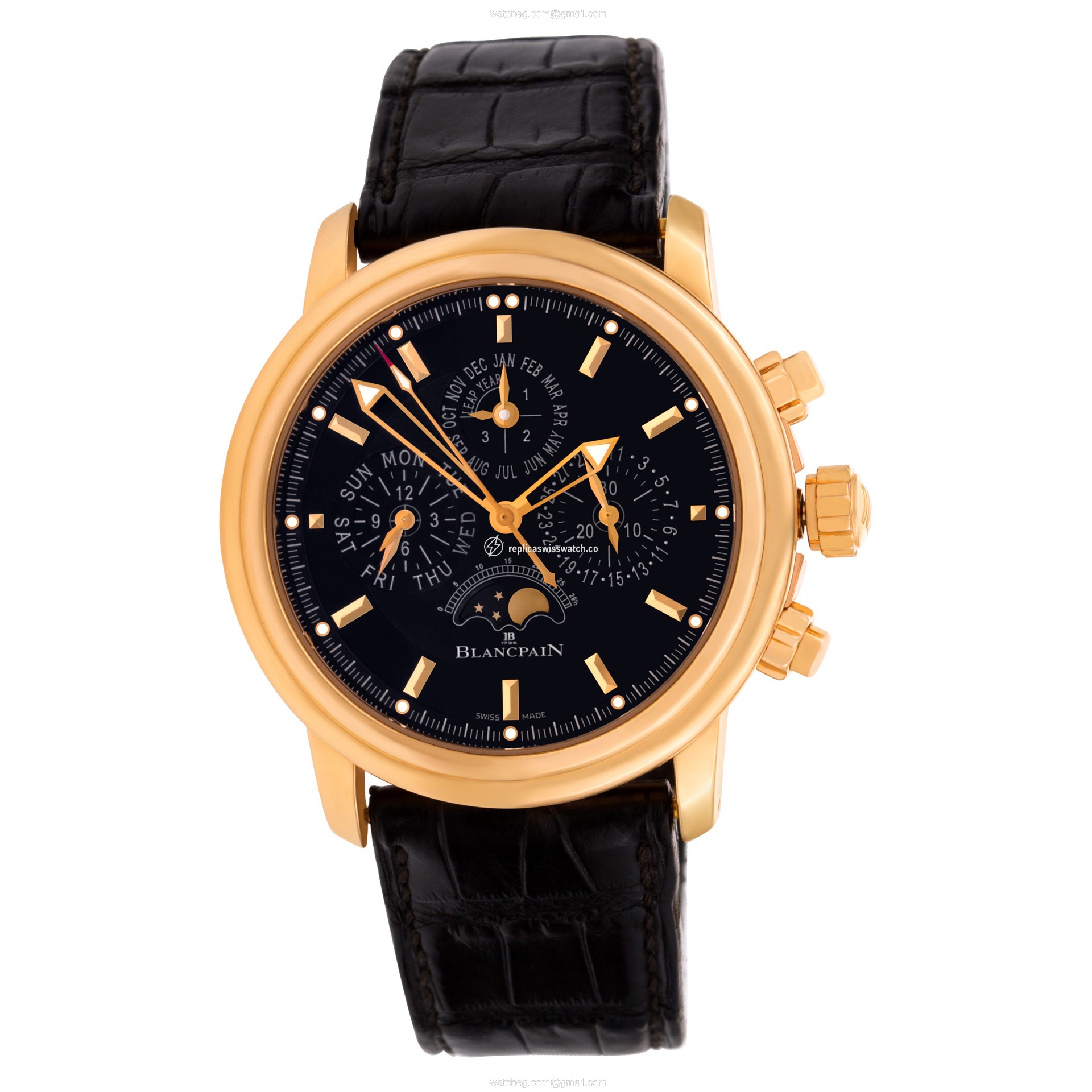 Blancpain 2685F-3630-53B Leman Automatic Male 18k rose gold Replica Blancpain 2685F-3630-53B Leman Automatic Male 18k rose gold Replica