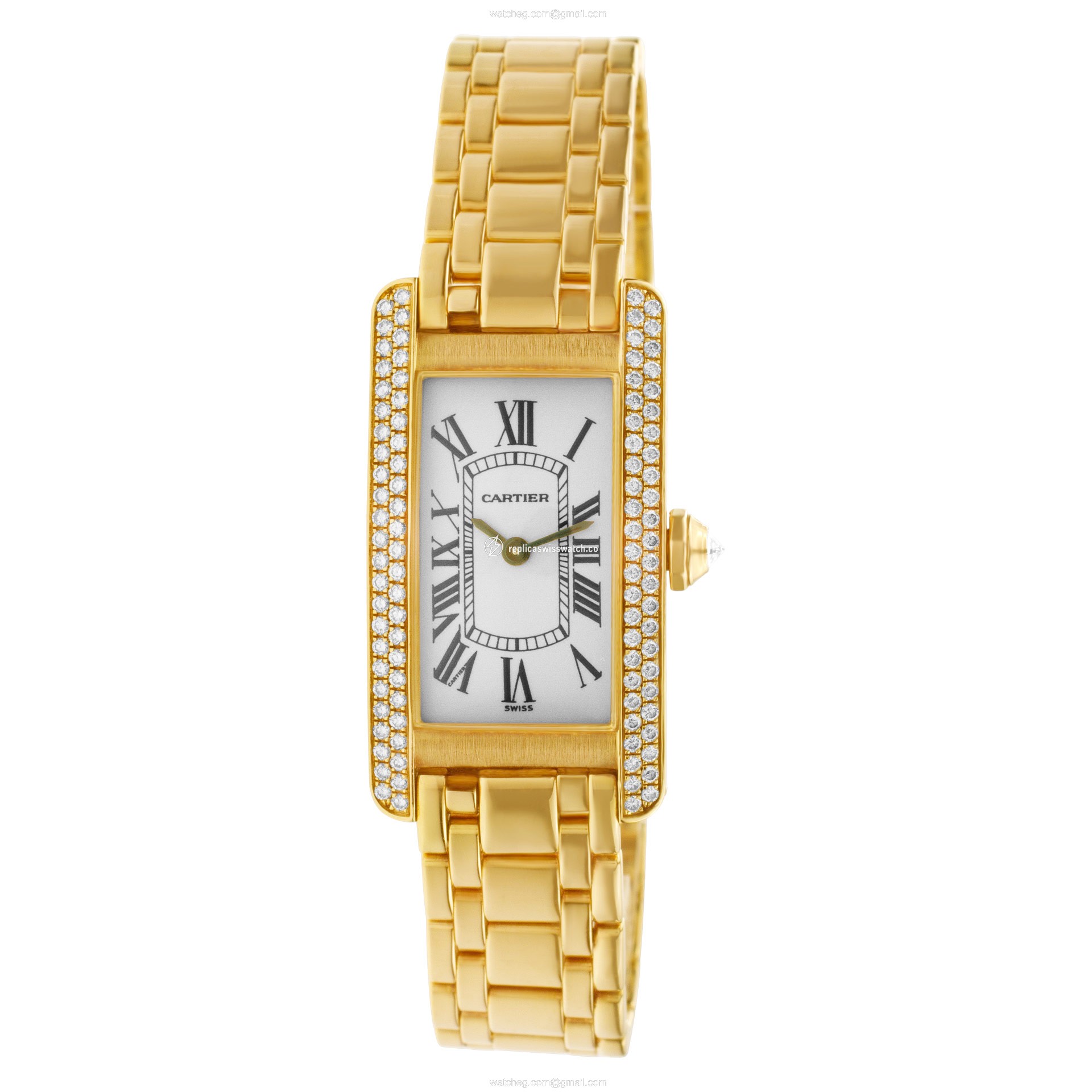 Cartier WB7071K2 Tank American Quartz Female 18k yellow gold Replica Cartier WB7071K2 Tank American Quartz Female 18k yellow gold Replica