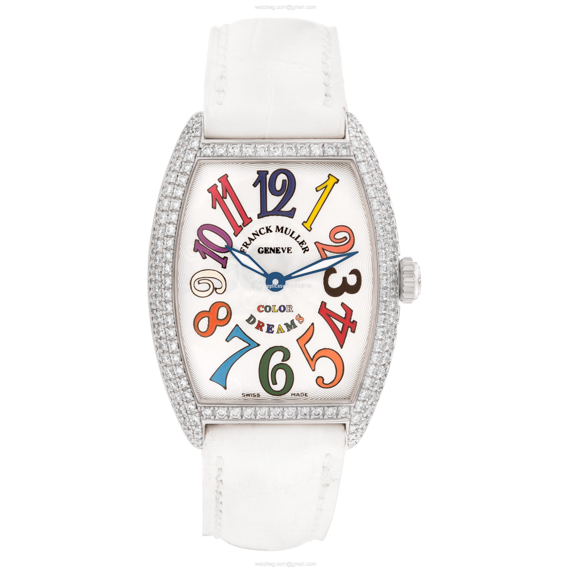 Franck Muller 7502 QZ D Master Collection Quartz Female 18k White Gold Replica Franck Muller 7502 QZ D Master Collection Quartz Female 18k White Gold Replica