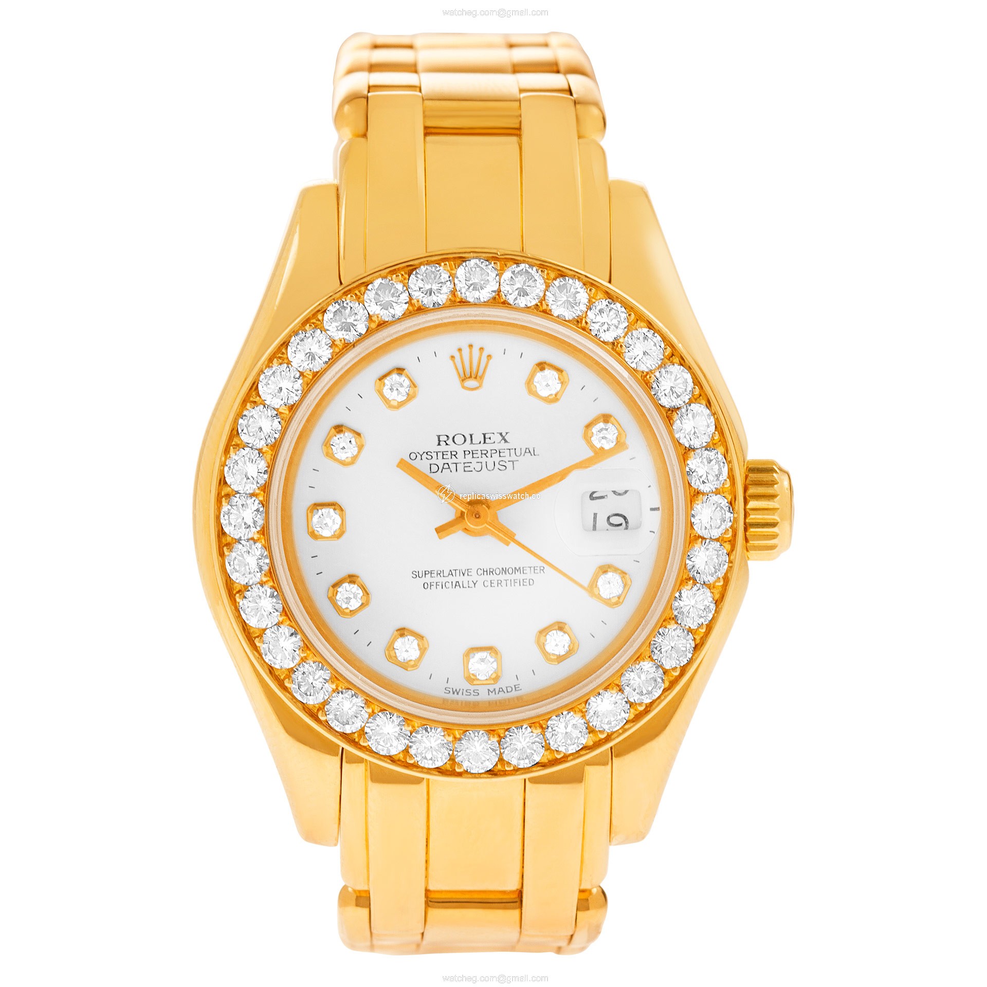 Rolex 69298 Pearlmaster Automatic Female 18k yellow gold Replica Rolex 69298 Pearlmaster Automatic Female 18k yellow gold Replica
