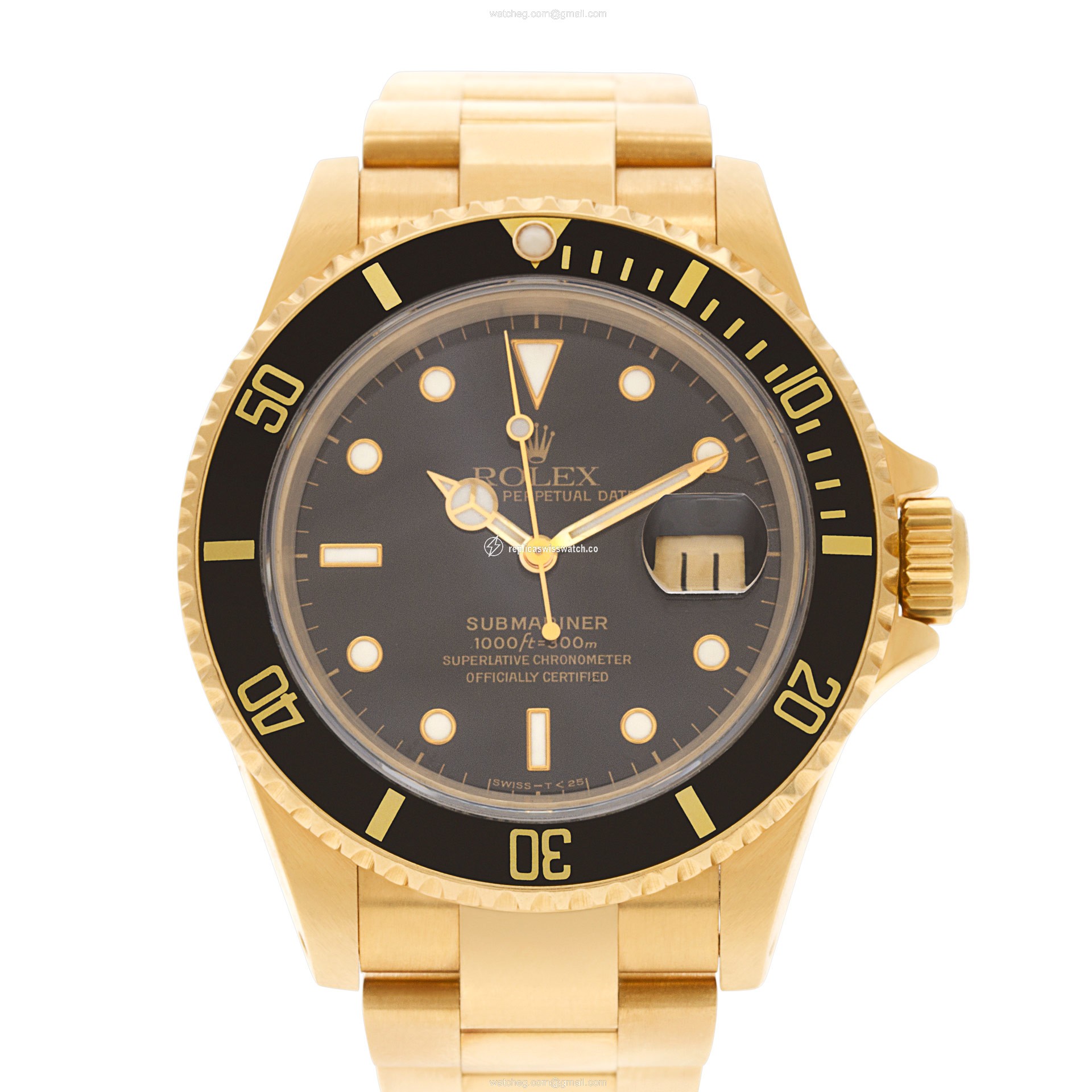 Rolex 16618 Submariner Automatic Male 18k yellow gold Replica Rolex 16618 Submariner Automatic Male 18k yellow gold Replica