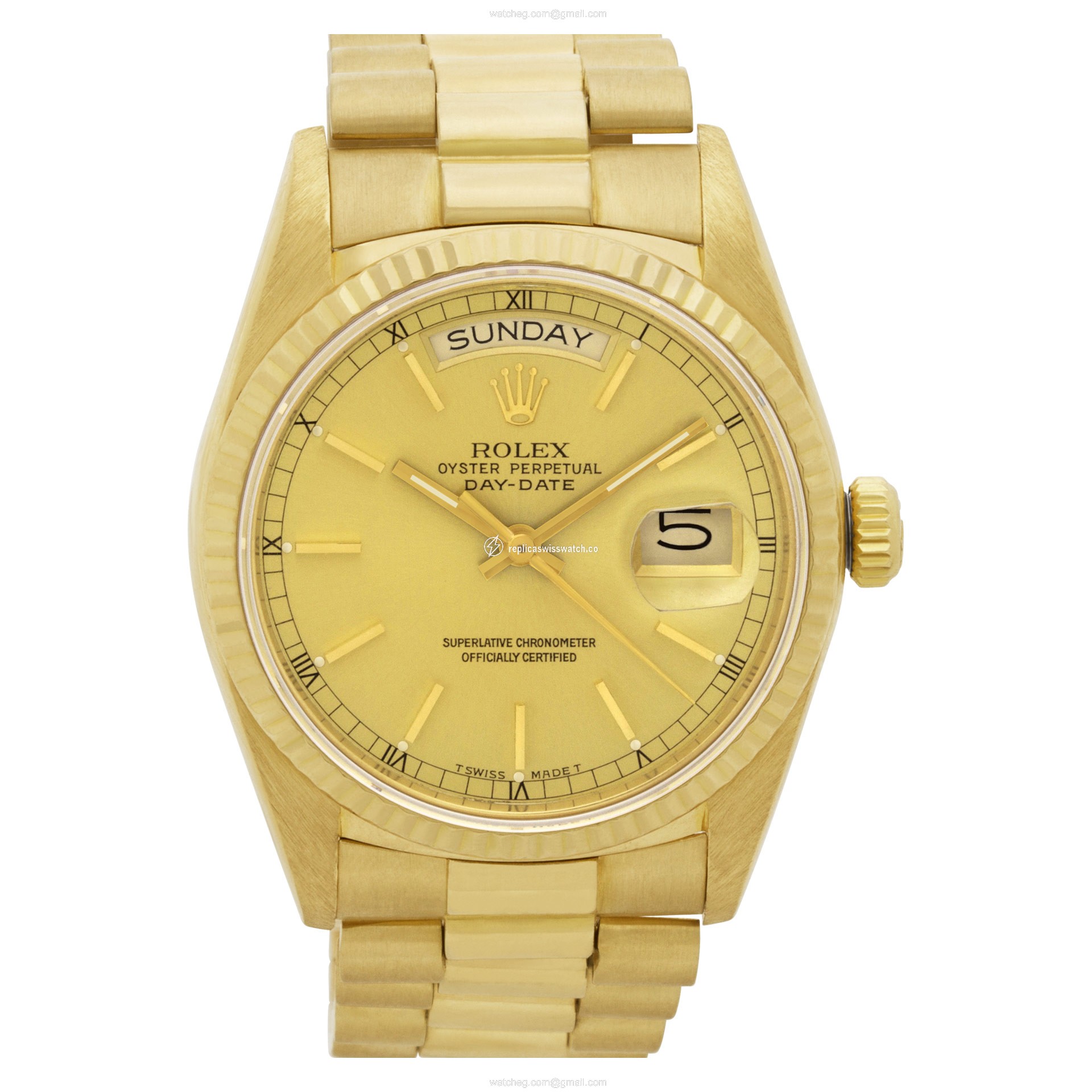 Rolex 18038 Day-Date Automatic Male 18k yellow gold Replica Rolex 18038 Day-Date Automatic Male 18k yellow gold Replica