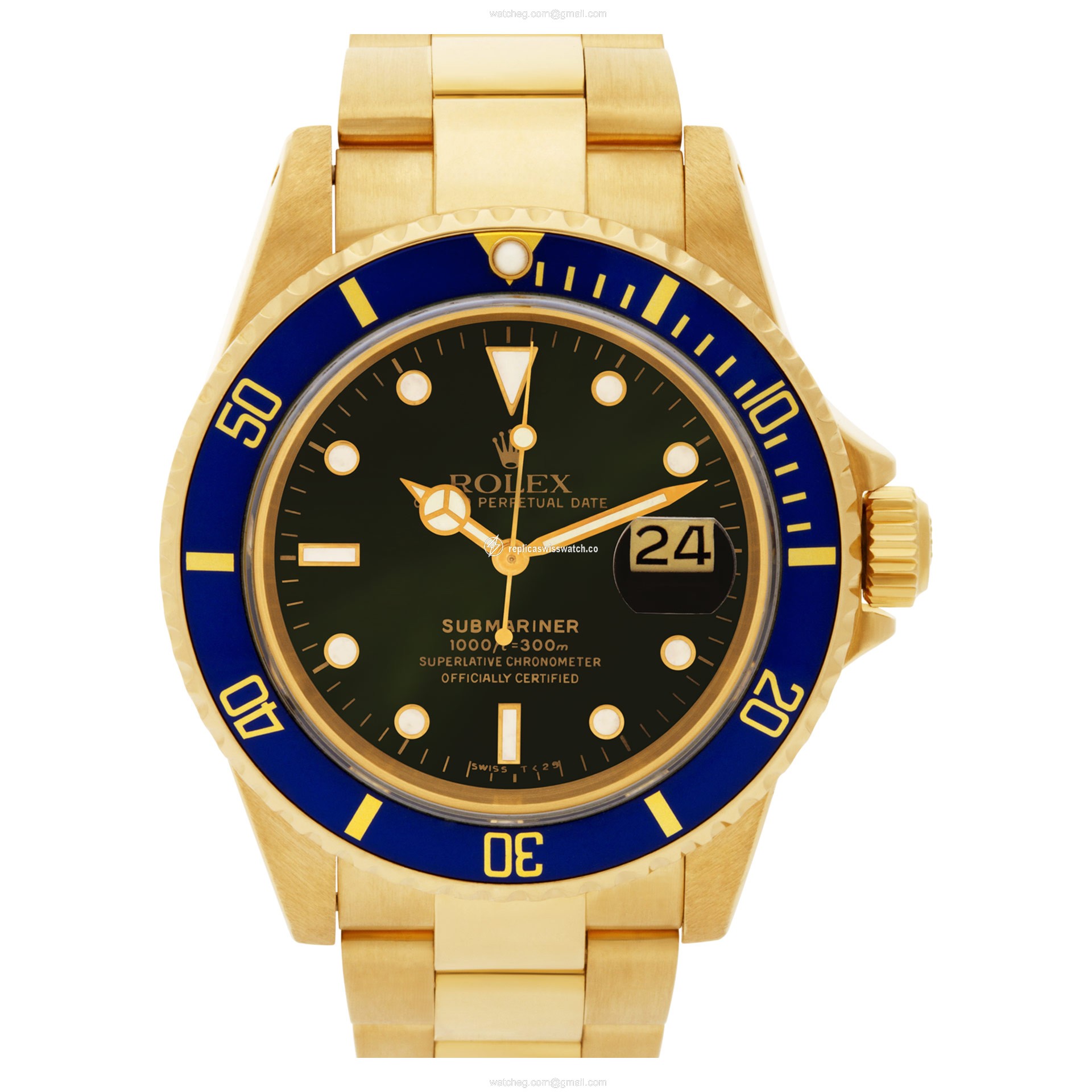 Rolex 16808 Submariner Automatic Male 18k yellow gold Replica Rolex 16808 Submariner Automatic Male 18k yellow gold Replica