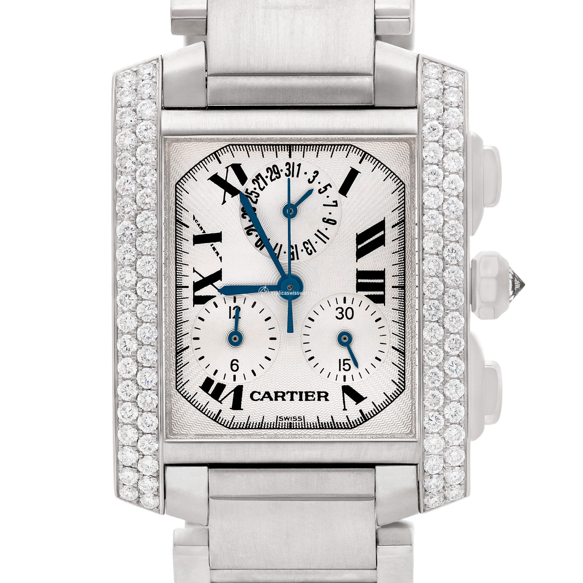 Cartier 2367 Tank Francaise Automatic Unisex 18k White Gold Replica Cartier 2367 Tank Francaise Automatic Unisex 18k White Gold Replica