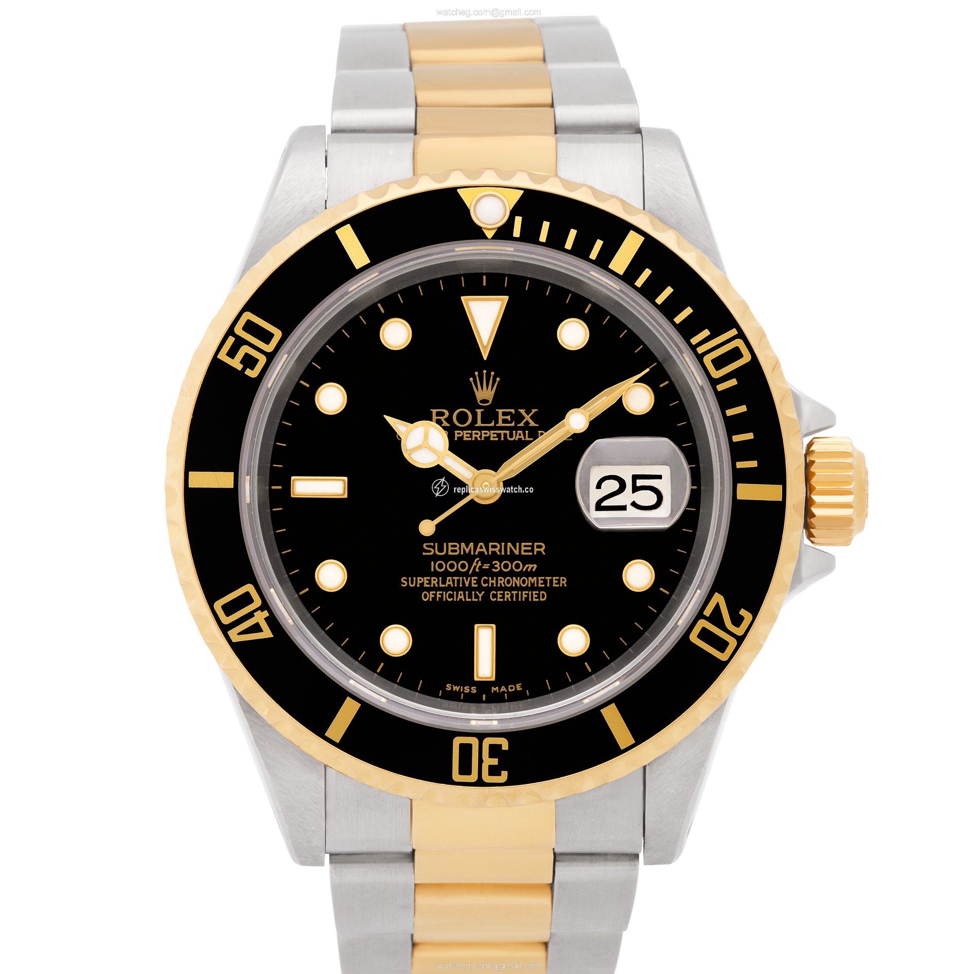 Rolex 16613 Submariner Automatic Male 18k gold & Stainless Steel Replica Rolex 16613 Submariner Automatic Male 18k gold & Stainless Steel Replica
