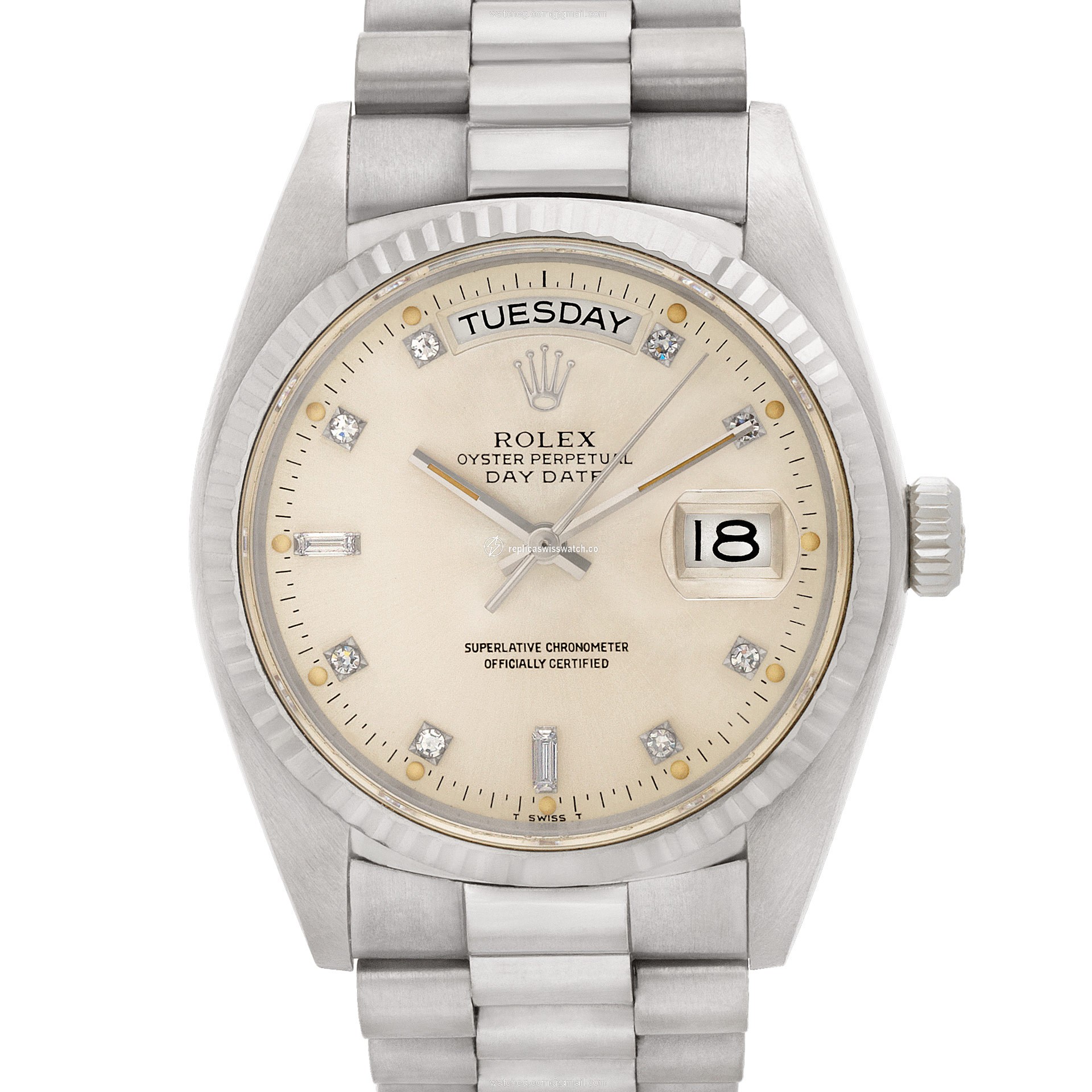 Rolex 18039 Day-Date Automatic Male 18k White Gold Replica Rolex 18039 Day-Date Automatic Male 18k White Gold Replica