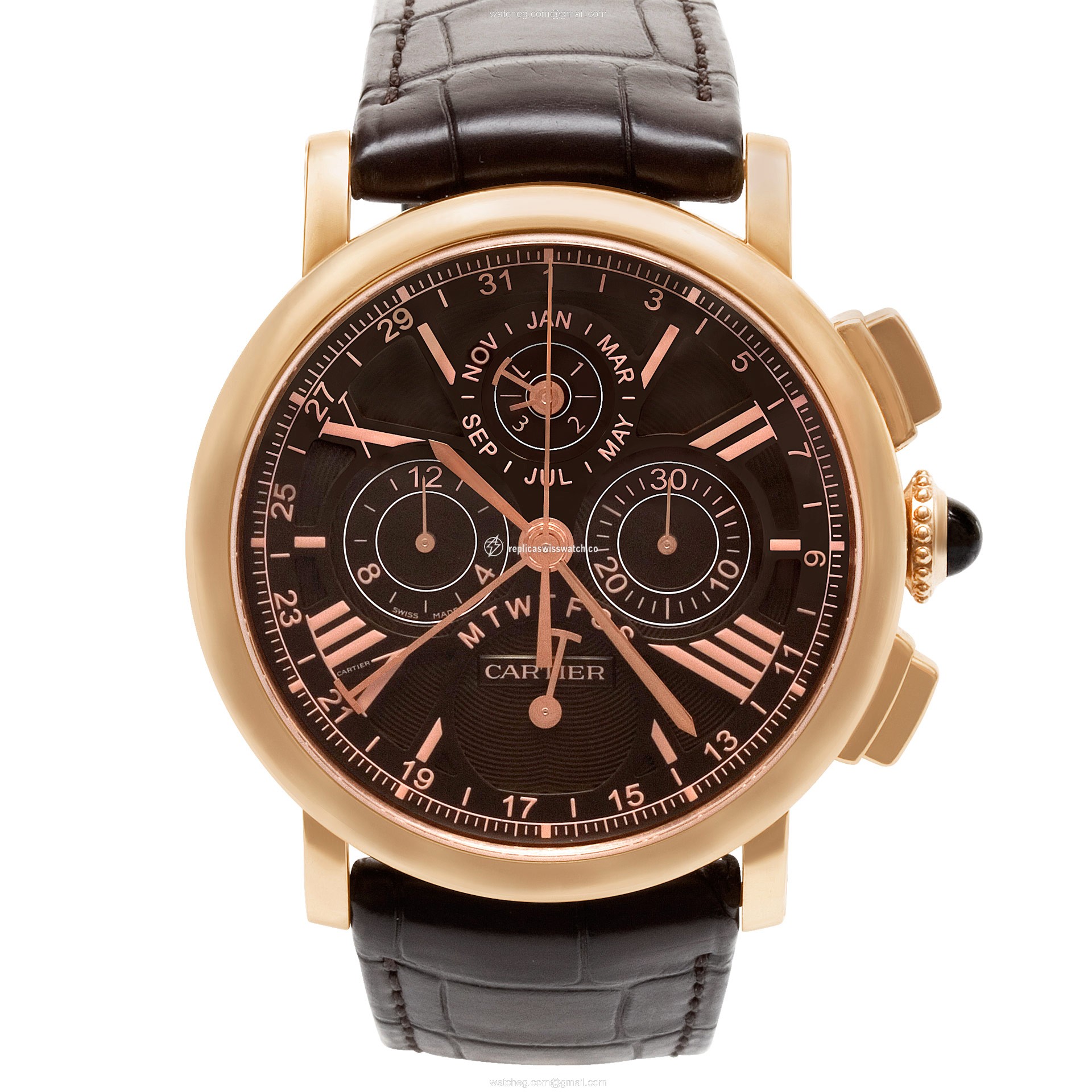 Cartier W1556225 Rotonde Automatic Male 18k rose gold Replica Cartier W1556225 Rotonde Automatic Male 18k rose gold Replica