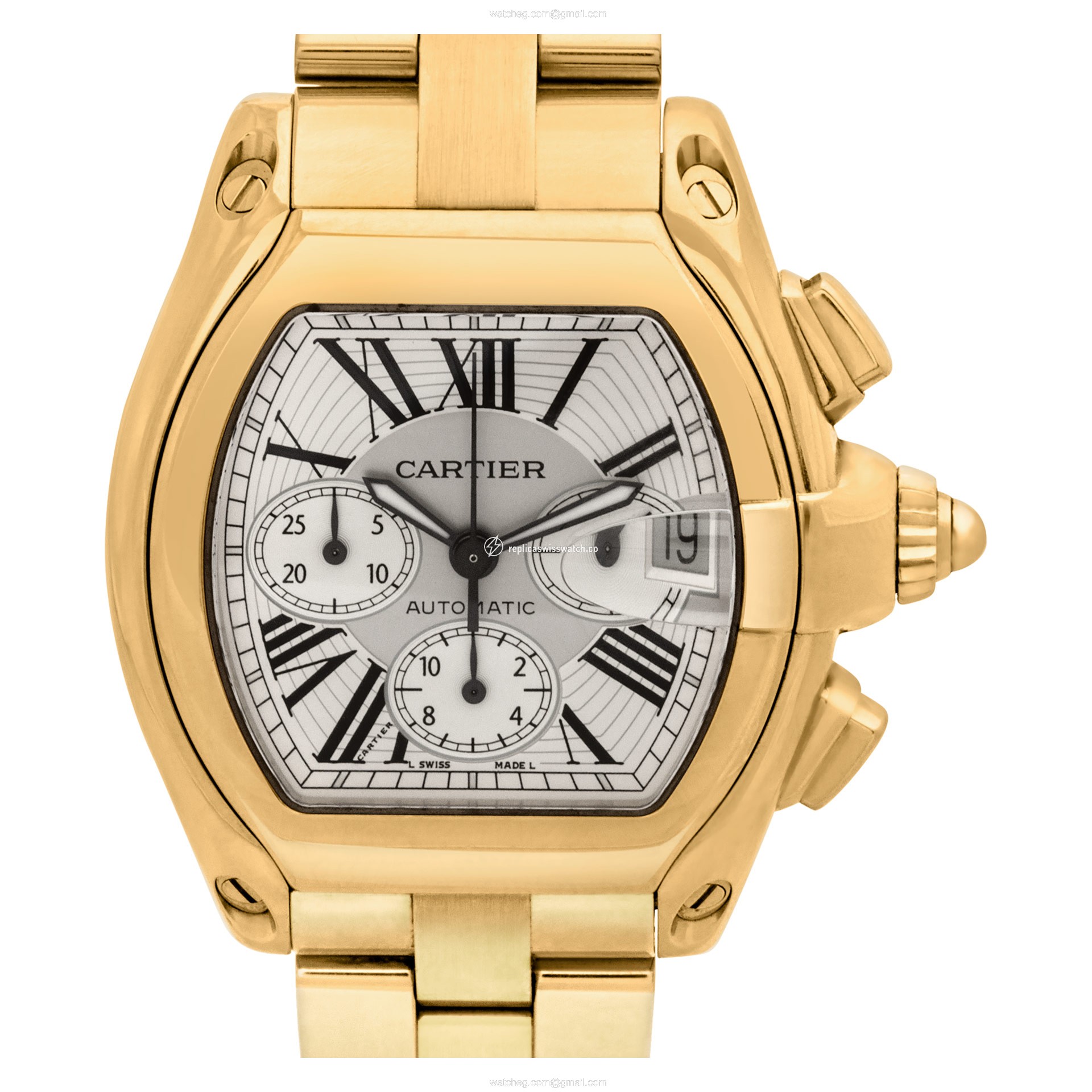 Cartier w62021y2 Roadster Automatic Unisex 18k yellow gold Replica Cartier w62021y2 Roadster Automatic Unisex 18k yellow gold Replica