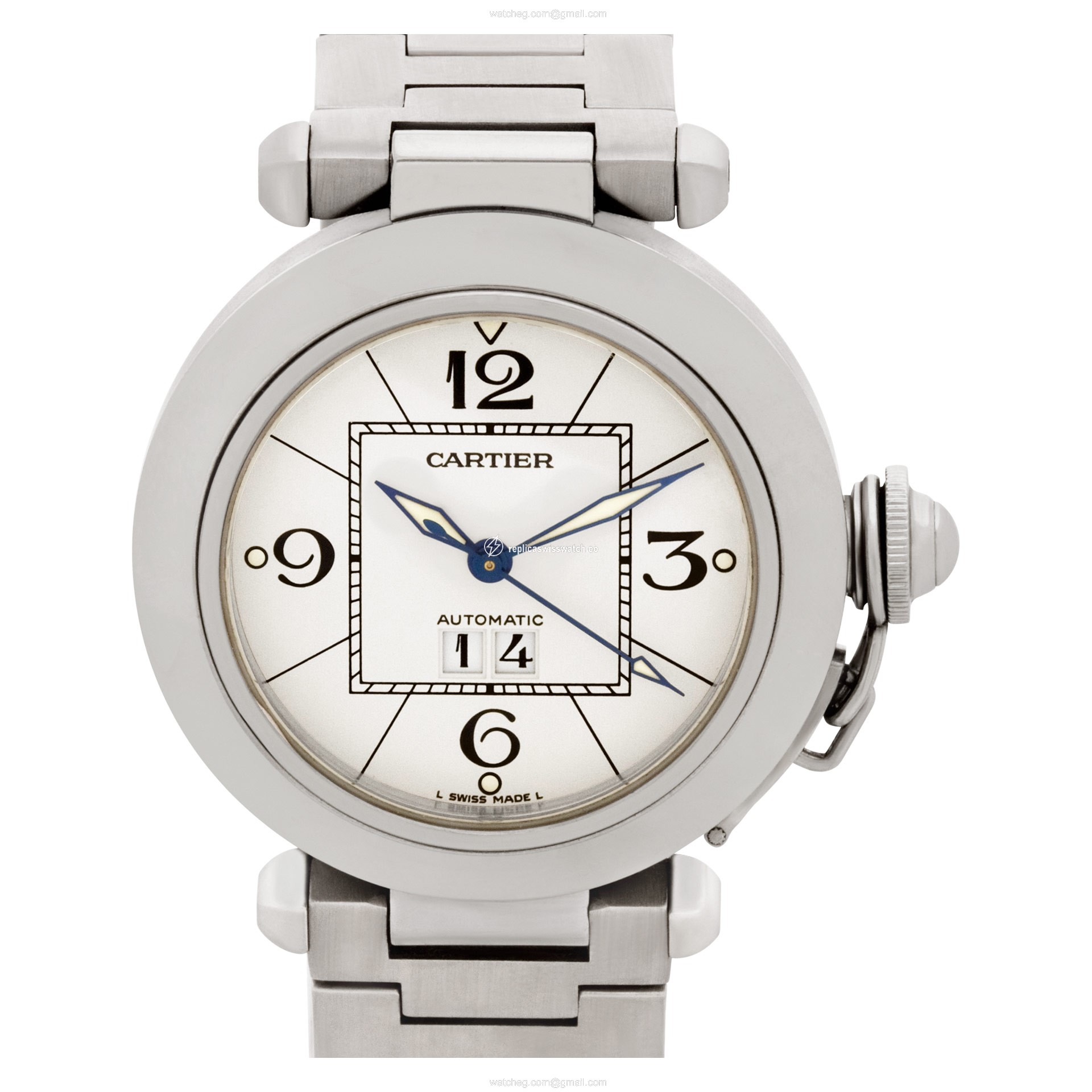 Cartier 2475 Pasha Automatic Unisex Stainless Steel Replica Cartier 2475 Pasha Automatic Unisex Stainless Steel Replica
