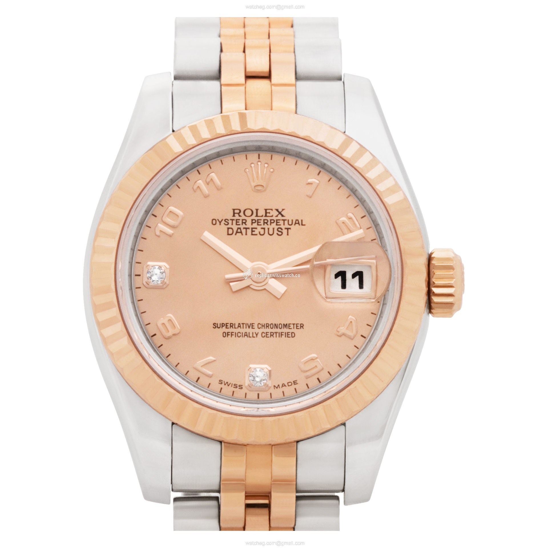 Rolex 179171 Datejust Automatic Female 18k rose gold & stainless steel Replica Rolex 179171 Datejust Automatic Female 18k rose gold & stainless steel Replica