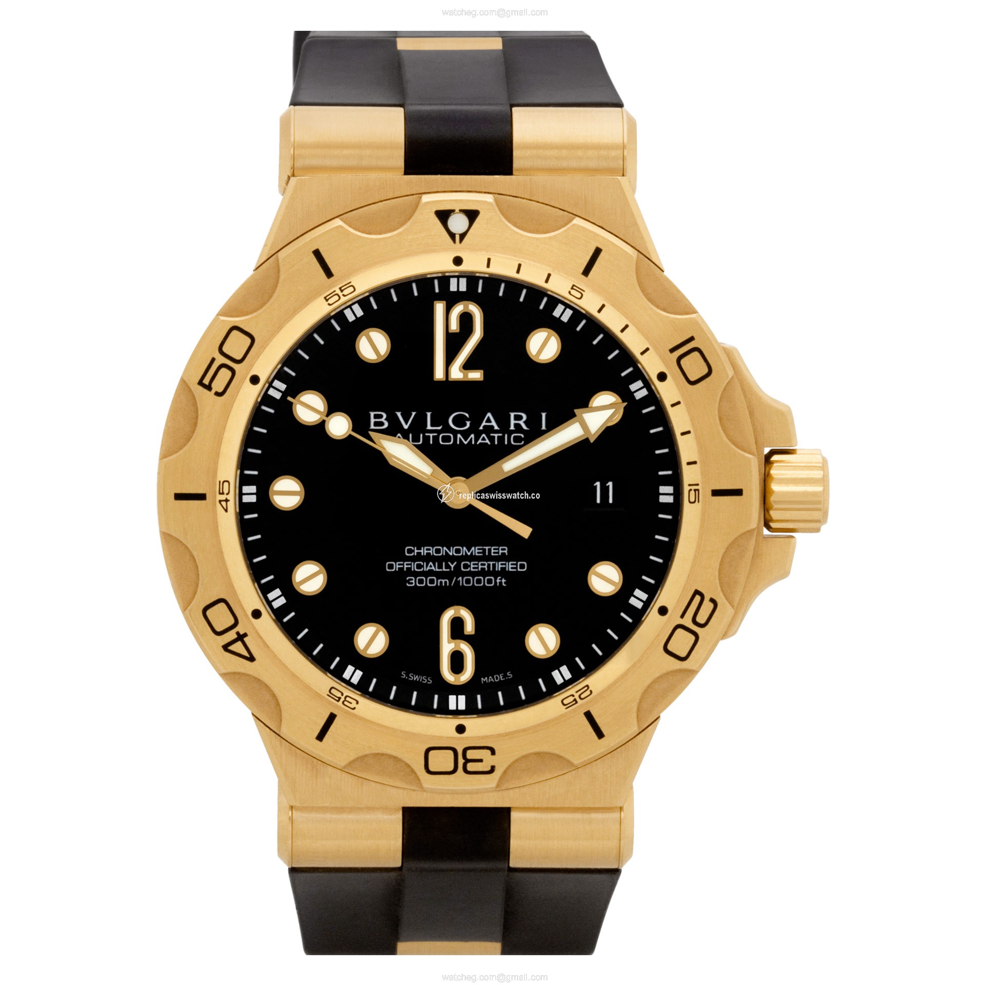 Bvlgari dp42gsd Diagono Professional Automatic Male 18k yellow gold Replica Bvlgari dp42gsd Diagono Professional Automatic Male 18k yellow gold Replica