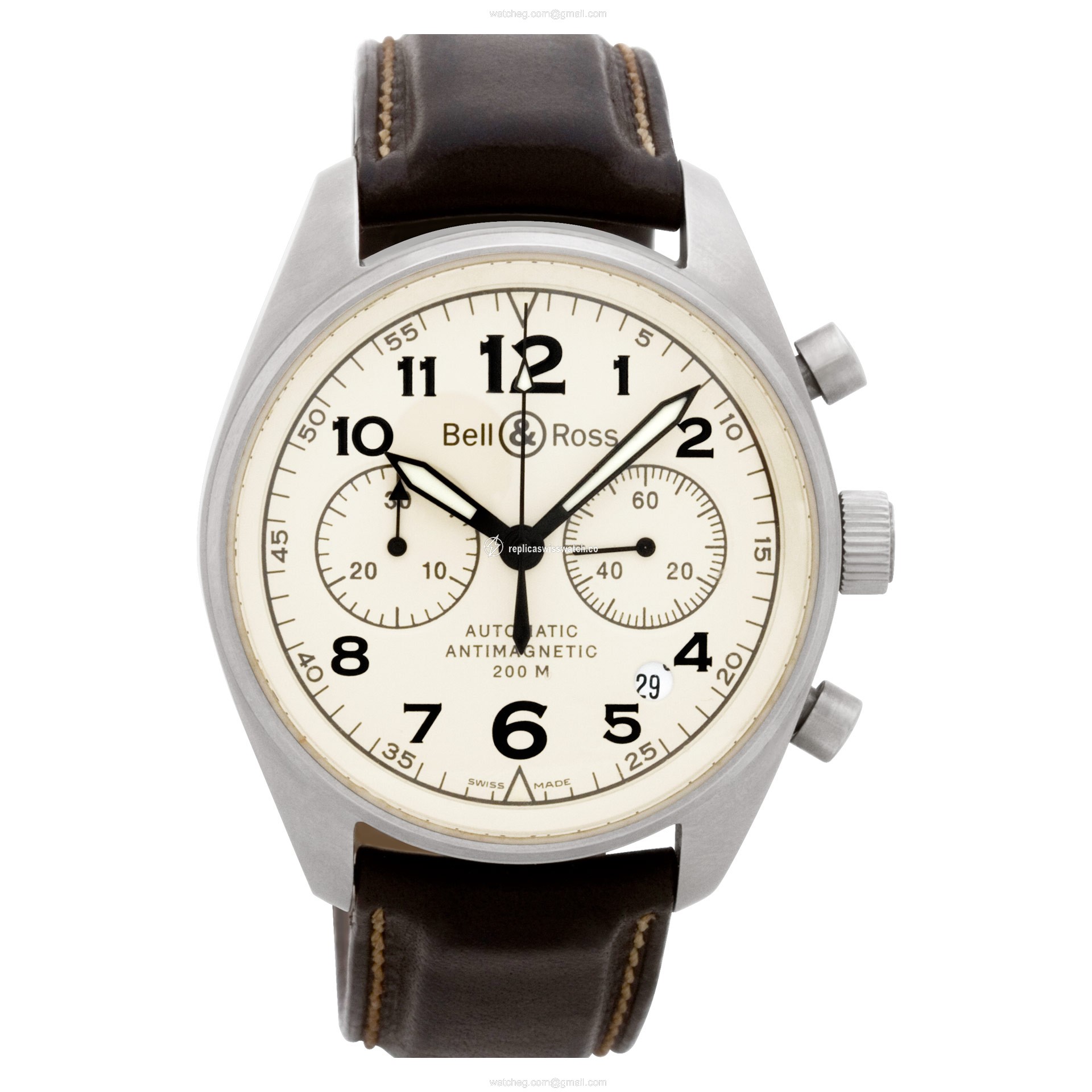 Bell & Ross V126A vintage 126 Automatic Male Stainless Steel Replica Bell & Ross V126A vintage 126 Automatic Male Stainless Steel Replica