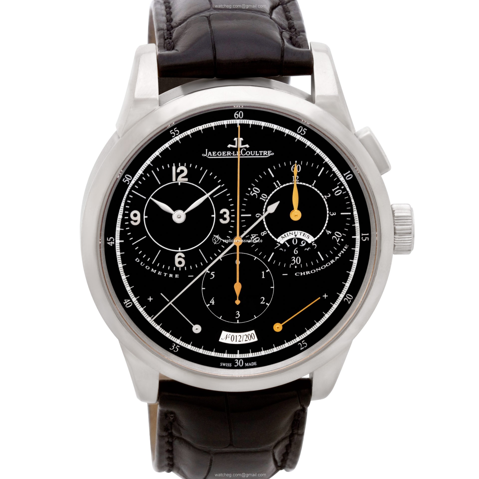 Jaeger LeCoultre 600.3.28.s Duo Manual Male 18k White Gold Replica Jaeger LeCoultre 600.3.28.s Duo Manual Male 18k White Gold Replica