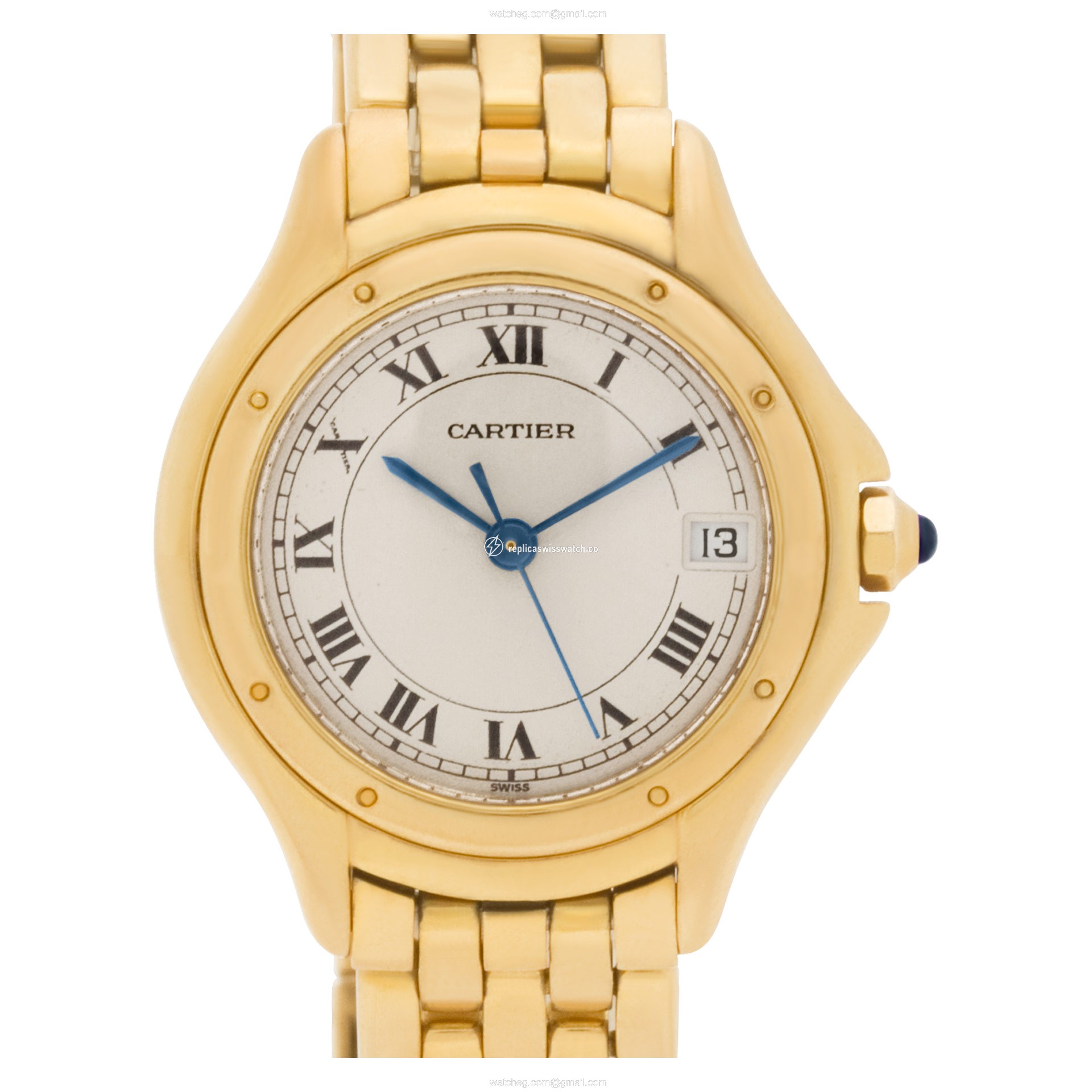 Cartier 117000R Cougar Quartz Female 18k yellow gold Replica Cartier 117000R Cougar Quartz Female 18k yellow gold Replica