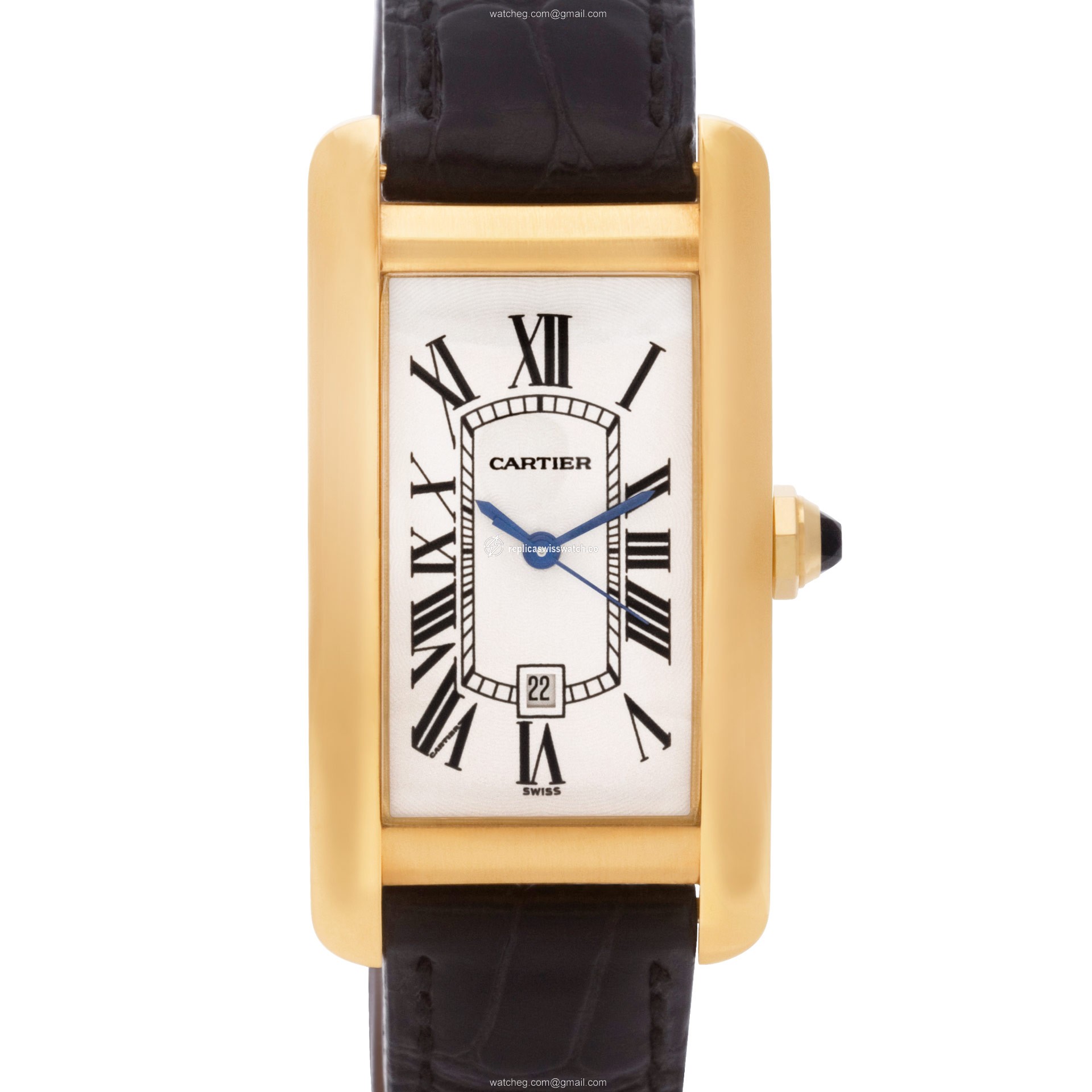 Cartier 1725 Tank Americaine Automatic Male 18k yellow gold Replica Cartier 1725 Tank Americaine Automatic Male 18k yellow gold Replica