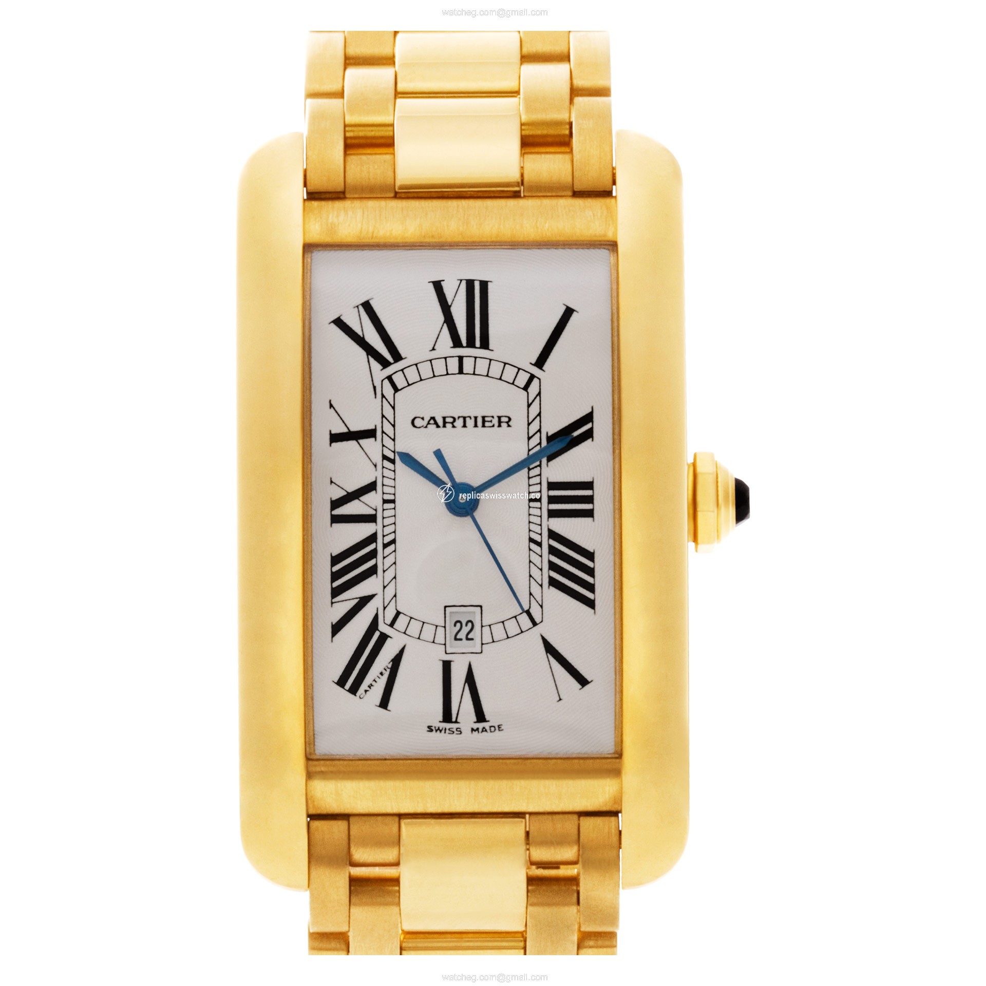 Cartier W26031K2 Tank American Automatic Male 18k Yellow Gold Replica Cartier W26031K2 Tank American Automatic Male 18k Yellow Gold Replica