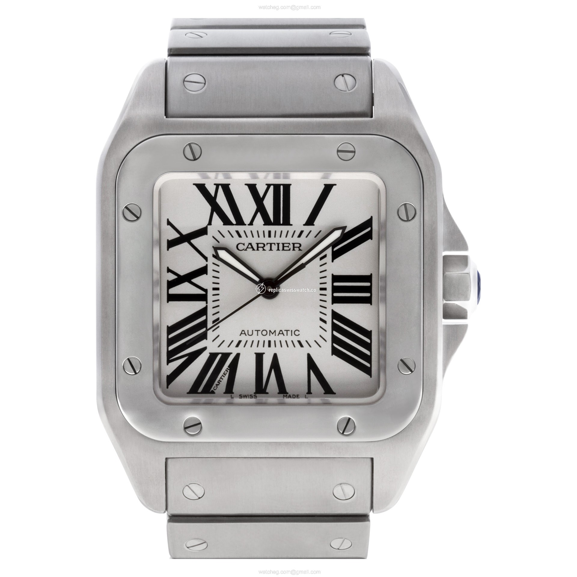 Cartier W200737G Santos 100 Automatic Unisex Stainless Steel Replica Cartier W200737G Santos 100 Automatic Unisex Stainless Steel Replica