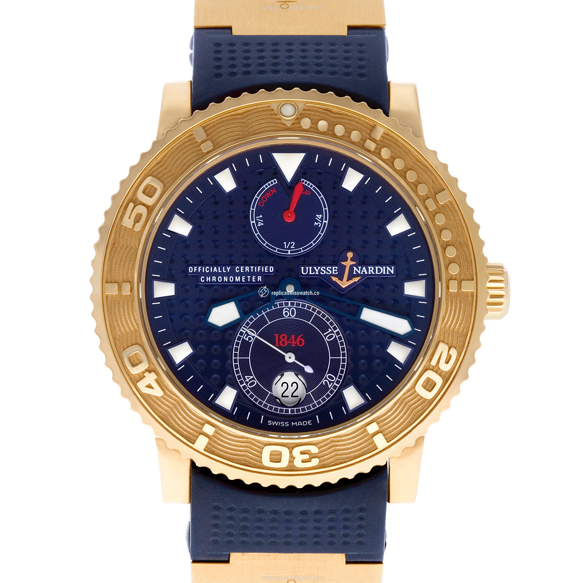 Ulysse Nardin 266-51 Maxi Marine Automatic Male 18k rose gold Replica Ulysse Nardin 266-51 Maxi Marine Automatic Male 18k rose gold Replica
