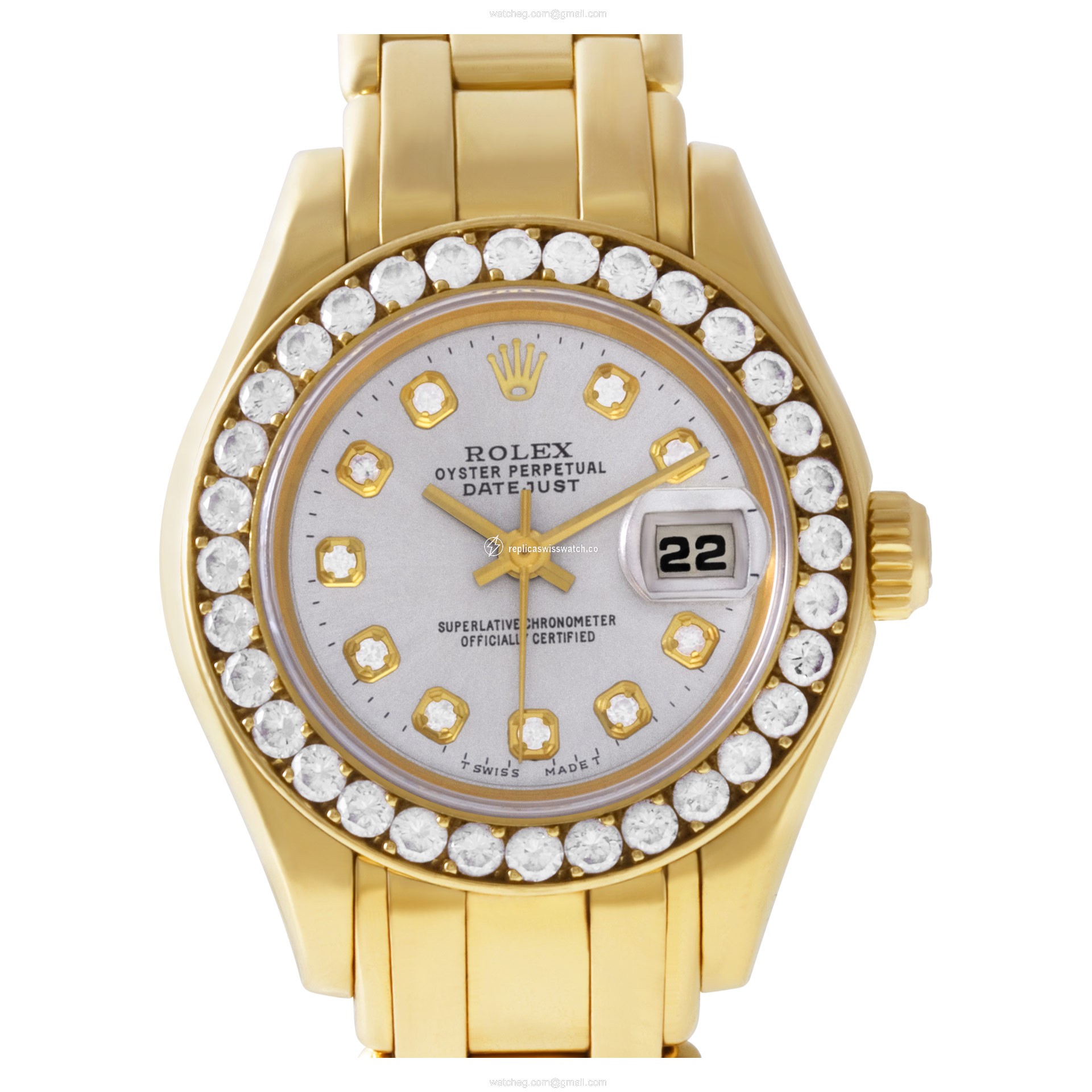 Rolex 69298 Pearlmaster Automatic Female 18k yellow gold Replica Rolex 69298 Pearlmaster Automatic Female 18k yellow gold Replica