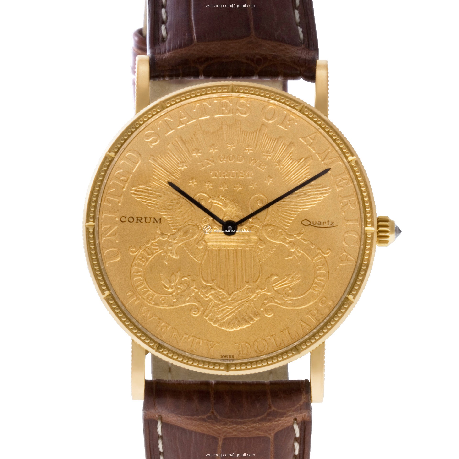 Corum CT32892 $20 Coin Quartz Male 18k yellow gold Replica Corum CT32892 $20 Coin Quartz Male 18k yellow gold Replica
