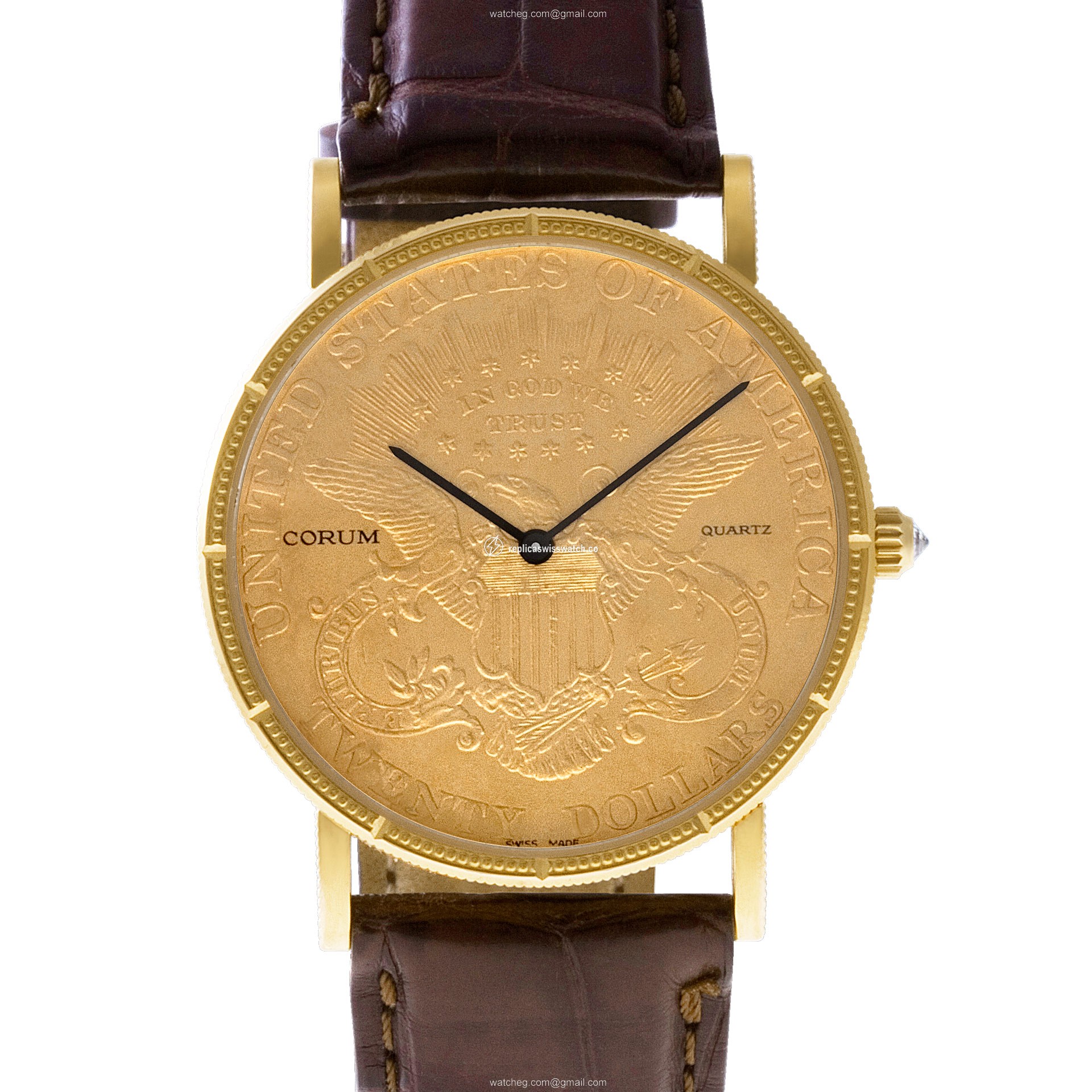 Corum CT32892 $20 Coin Quartz Male 18k Yellow Gold Replica Corum CT32892 $20 Coin Quartz Male 18k Yellow Gold Replica
