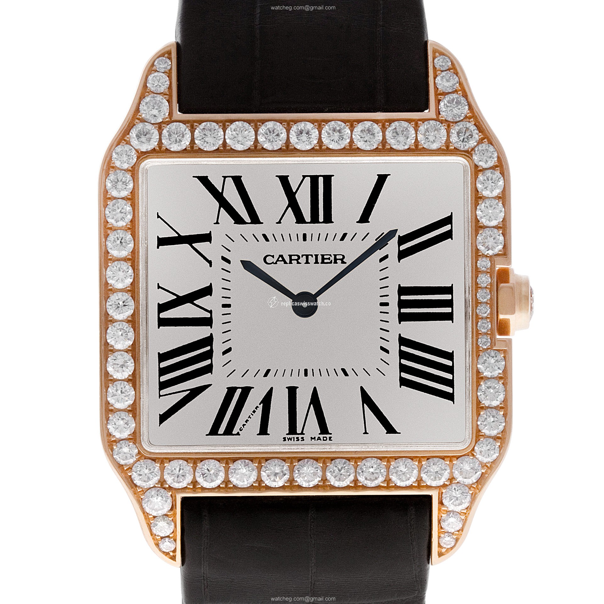 Cartier WH100751 Santos Dumont Manual Unisex 18k Pink Gold Replica Cartier WH100751 Santos Dumont Manual Unisex 18k Pink Gold Replica