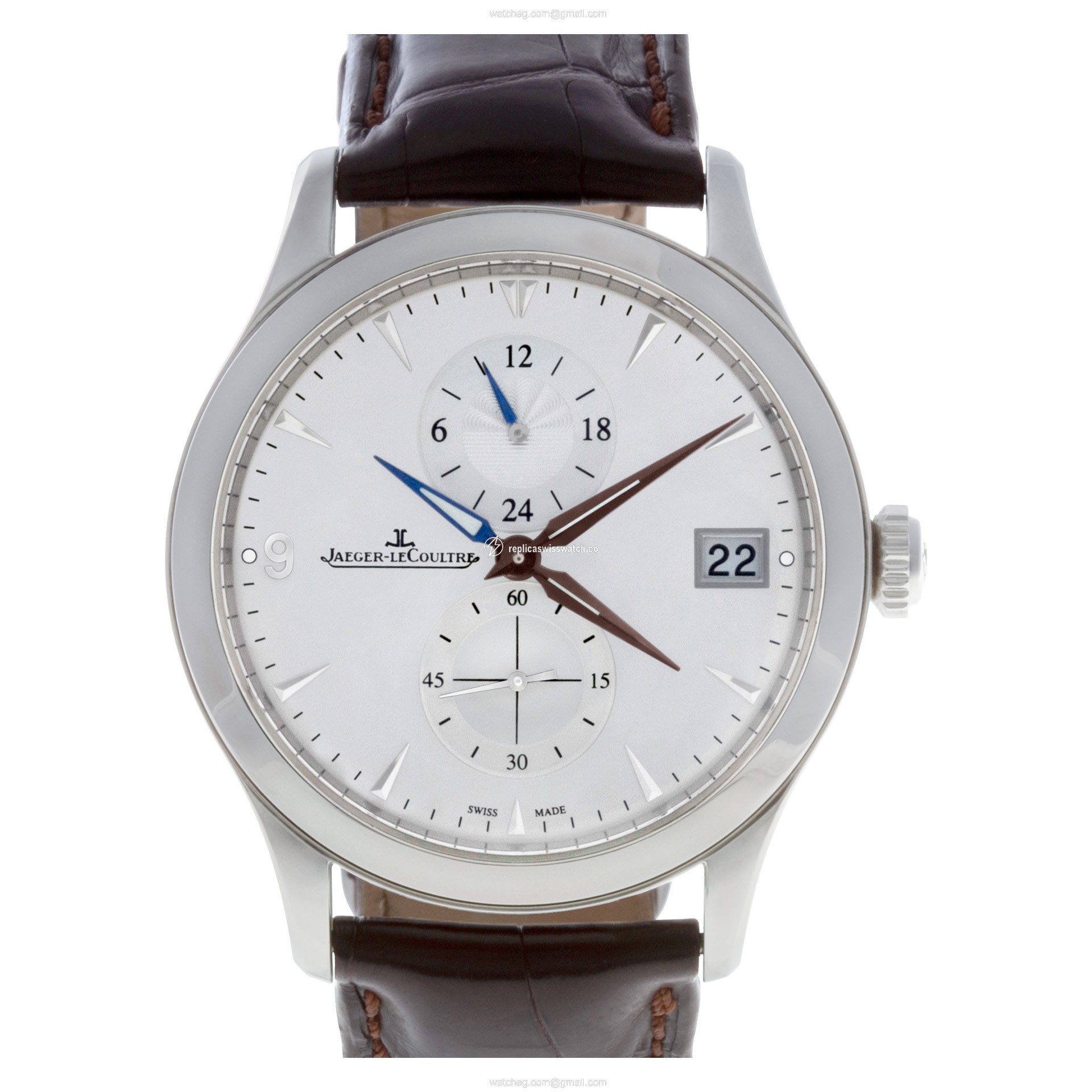 Jaeger LeCoultre 174.8.05.S Master Hometime Automatic Male Stainless Steel Replica Jaeger LeCoultre 174.8.05.S Master Hometime Automatic Male Stainless Steel Replica