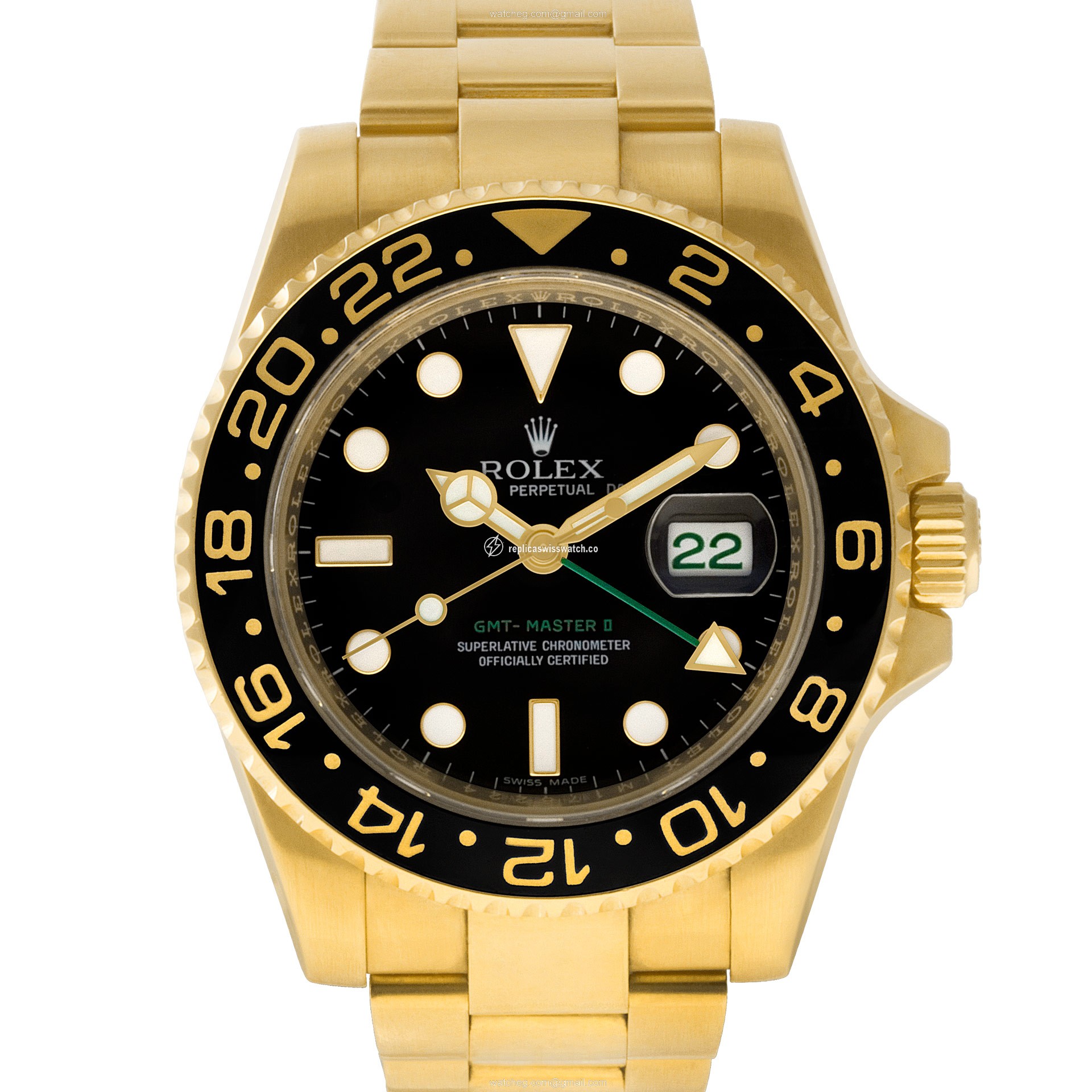 Rolex 116718 GMT-Master Automatic Male 18k yellow gold Replica Rolex 116718 GMT-Master Automatic Male 18k yellow gold Replica