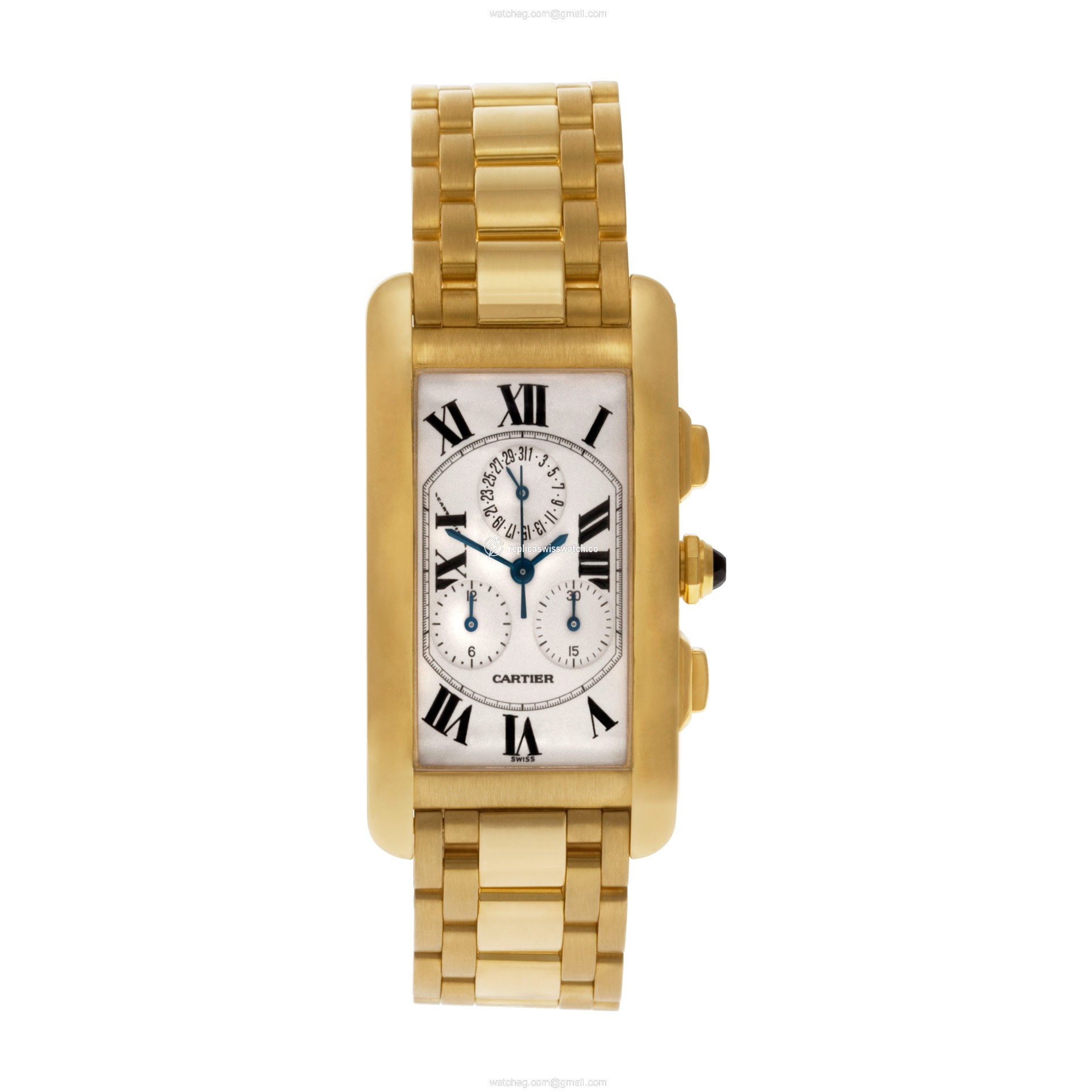 Cartier W2601156 Tank American Quartz Male 18k yellow gold Replica Cartier W2601156 Tank American Quartz Male 18k yellow gold Replica