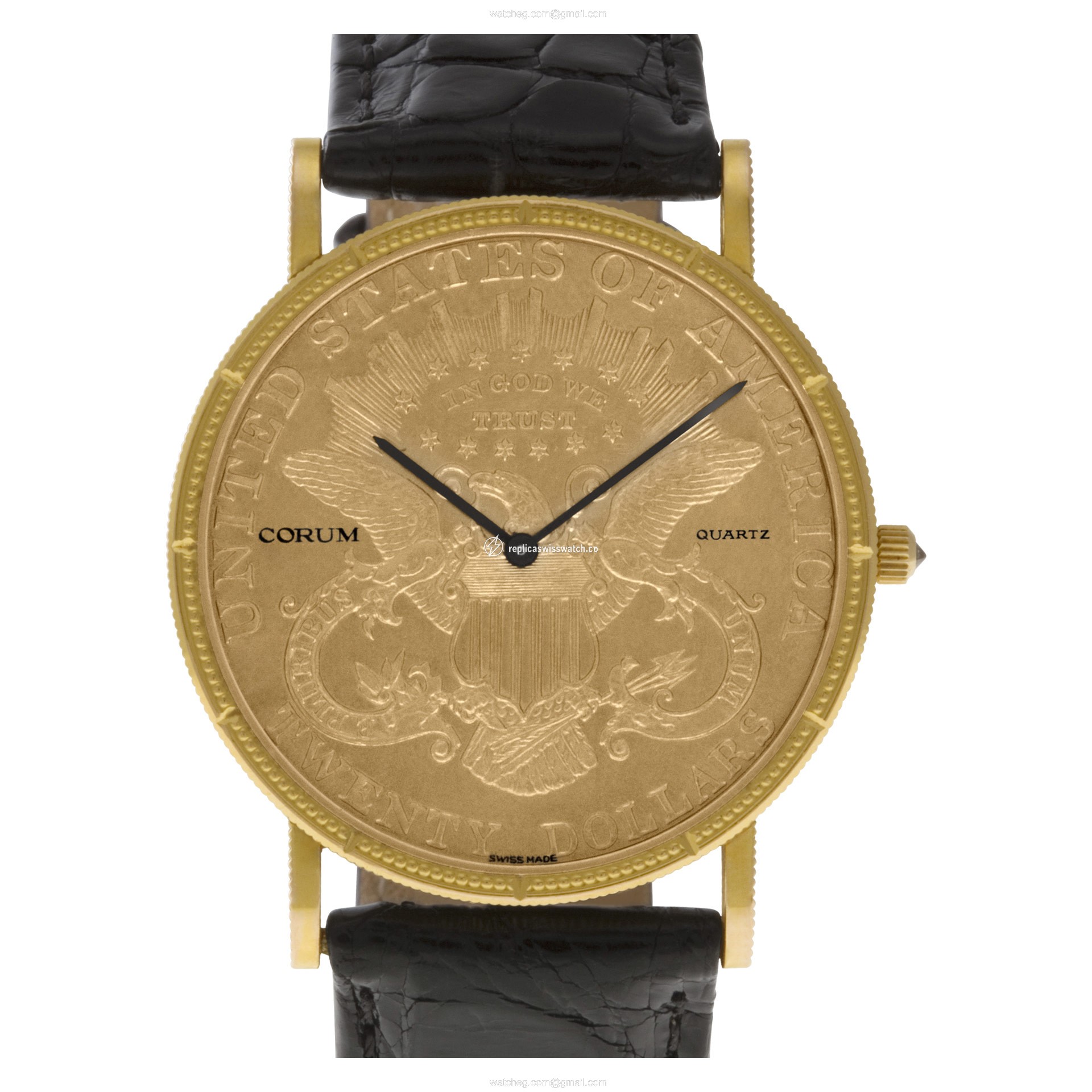 Corum 1876 $20 Coin Quartz Male 18k yellow gold Replica Corum 1876 $20 Coin Quartz Male 18k yellow gold Replica