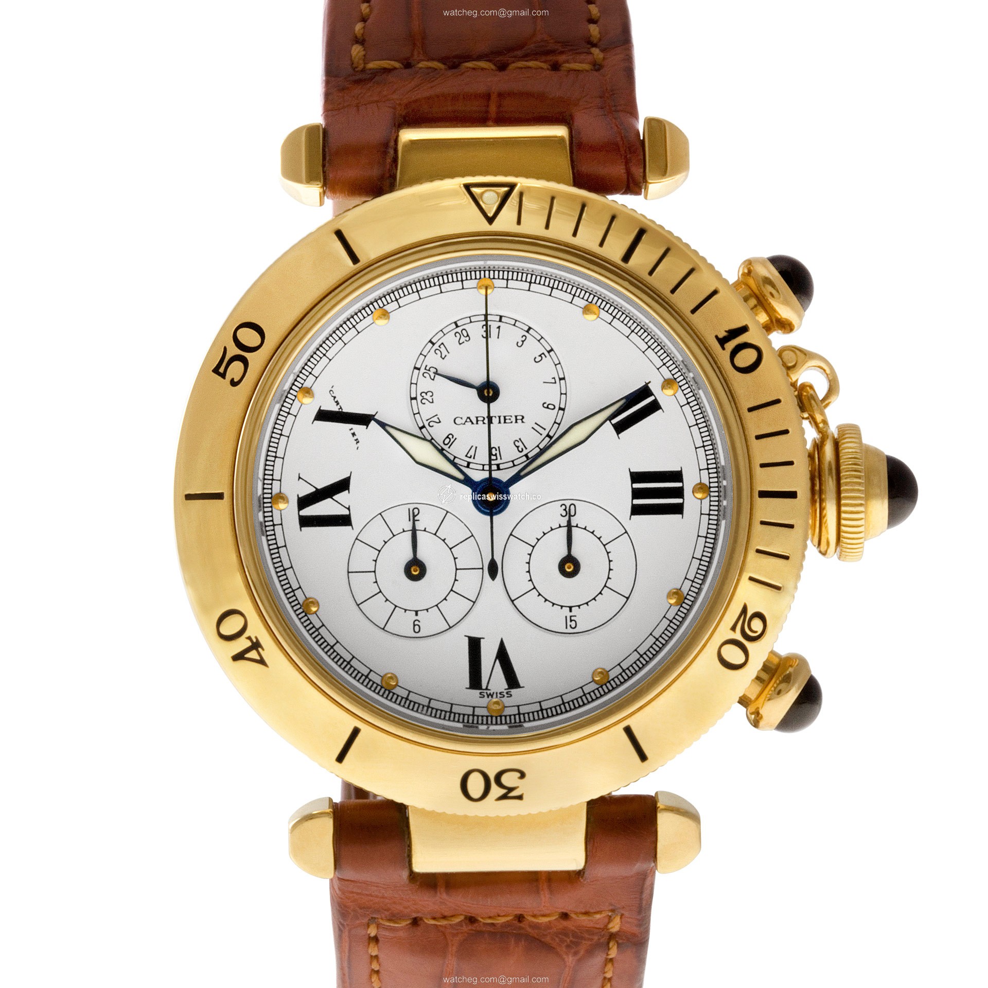 Cartier 1353 Pasha 35 Quartz Unisex 18k yellow gold Replica Cartier 1353 Pasha 35 Quartz Unisex 18k yellow gold Replica