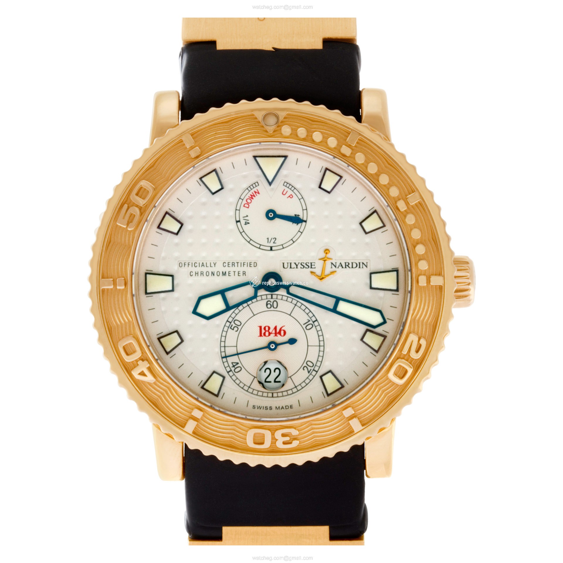Ulysse Nardin 266-58-3 Maxi Marine Automatic Male 18k yellow gold Replica Ulysse Nardin 266-58-3 Maxi Marine Automatic Male 18k yellow gold Replica