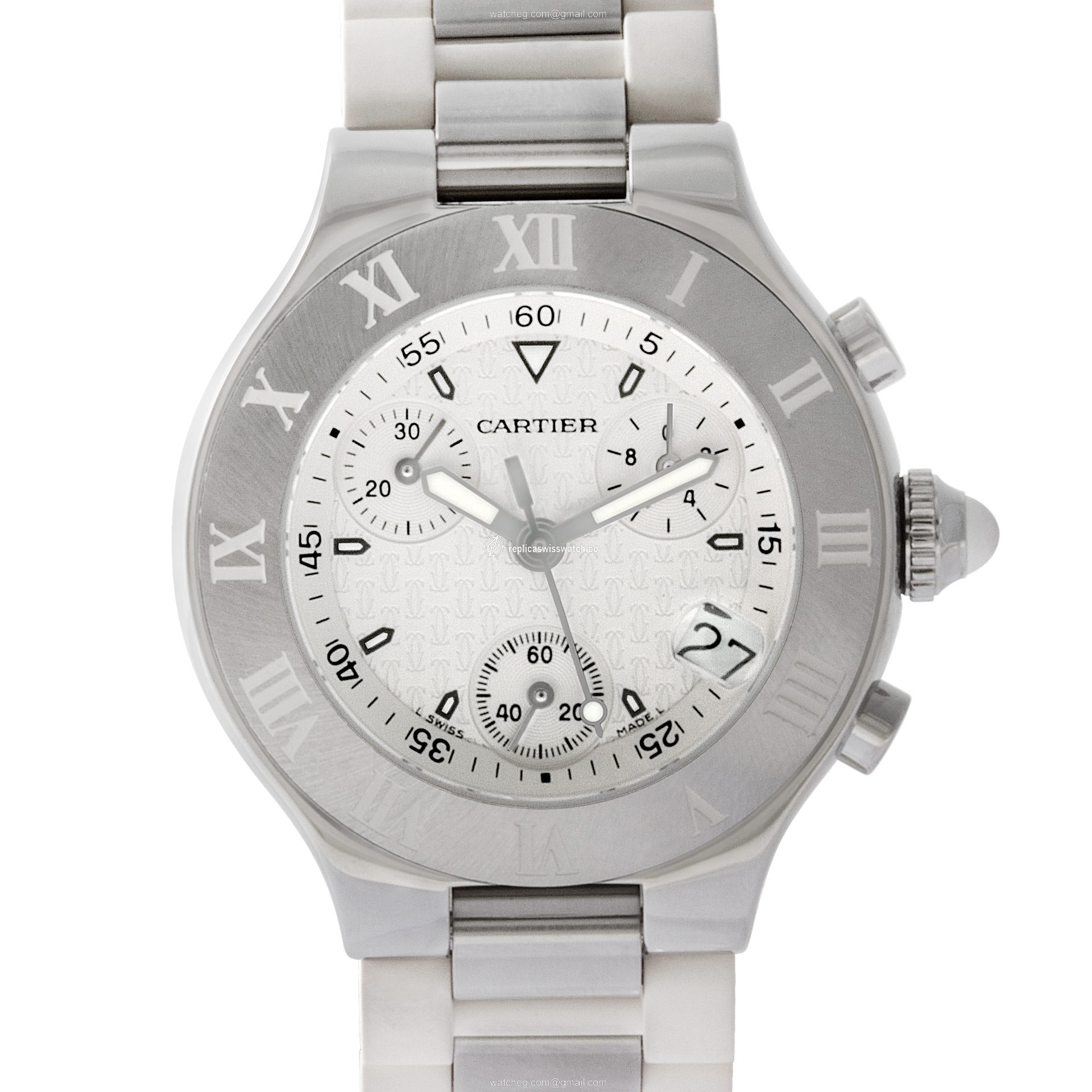 Cartier 2996 Chronoscaph Quartz Female Stainless Steel Replica Cartier 2996 Chronoscaph Quartz Female Stainless Steel Replica