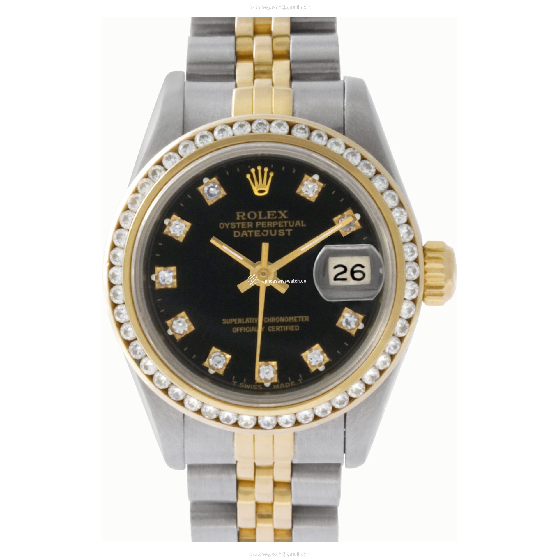 Rolex 69173 Datejust Automatic Female 18k gold & Stainless Steel Replica Rolex 69173 Datejust Automatic Female 18k gold & Stainless Steel Replica