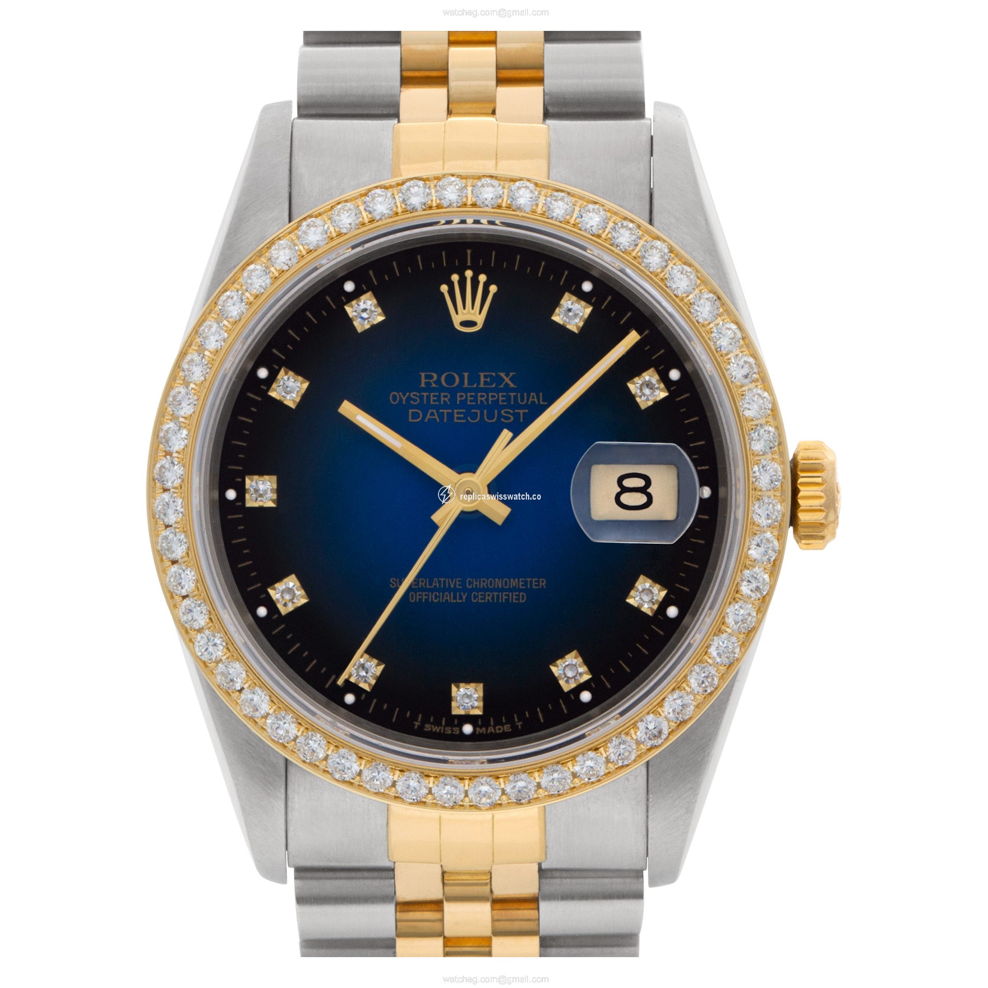 Rolex 16233 Datejust Automatic Unisex 18k gold & Stainless Steel Replica Rolex 16233 Datejust Automatic Unisex 18k gold & Stainless Steel Replica