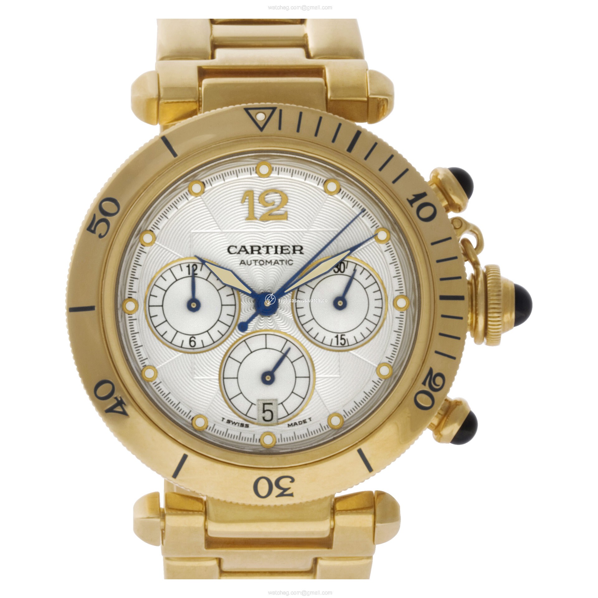Cartier 2111 Pasha 38 Automatic Male 18k yellow gold Replica Cartier 2111 Pasha 38 Automatic Male 18k yellow gold Replica