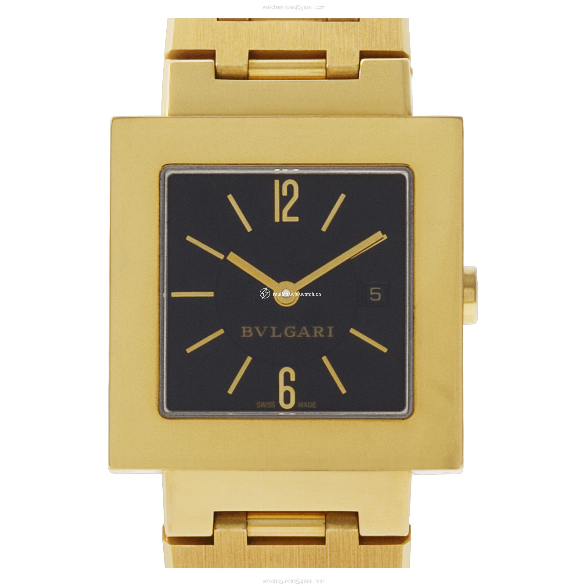 Bvlgari SQ27G Quadrato Quartz Female 18k yellow gold Replica Bvlgari SQ27G Quadrato Quartz Female 18k yellow gold Replica