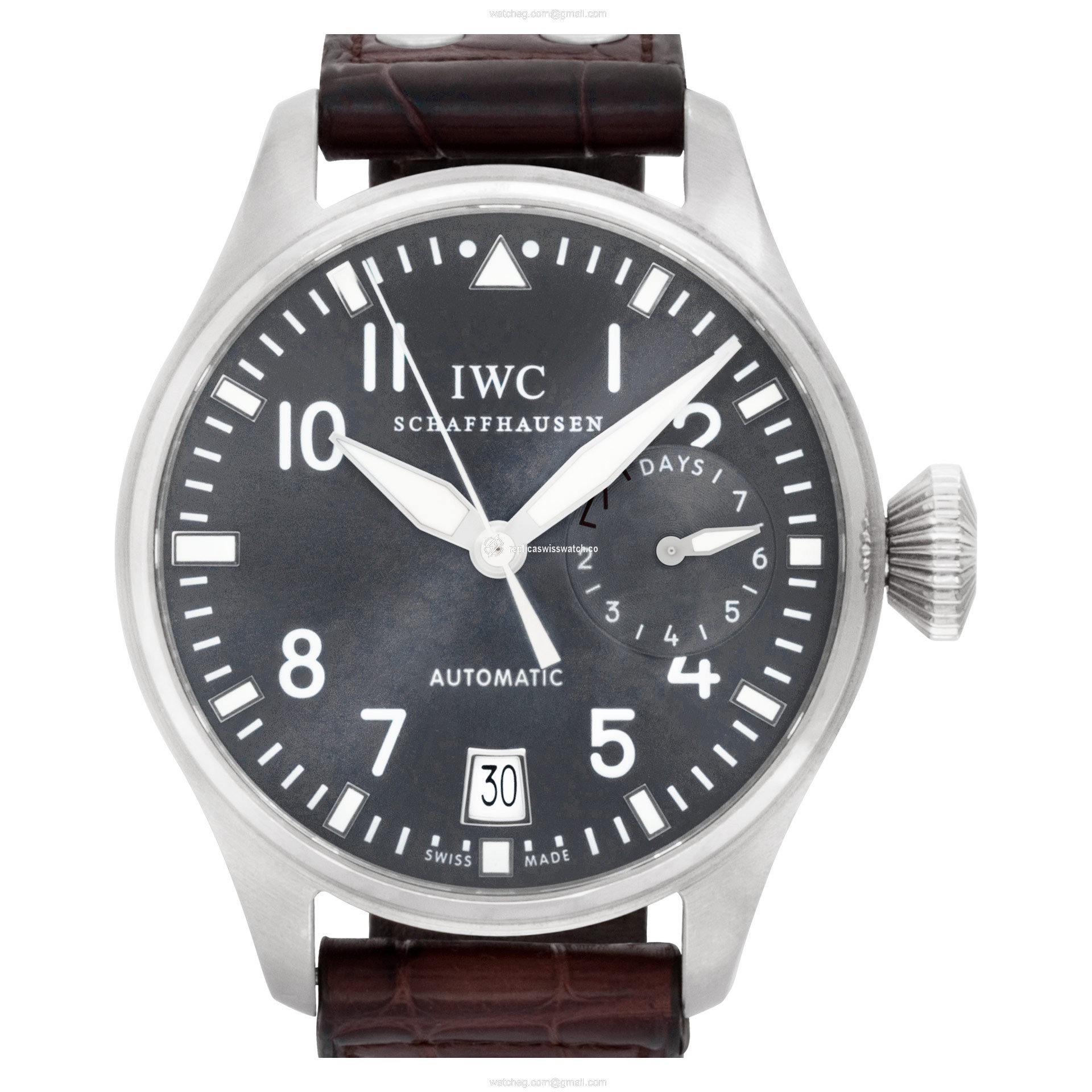 IWC iw500402 Big Pilot Automatic Male 18k White Gold Replica IWC iw500402 Big Pilot Automatic Male 18k White Gold Replica